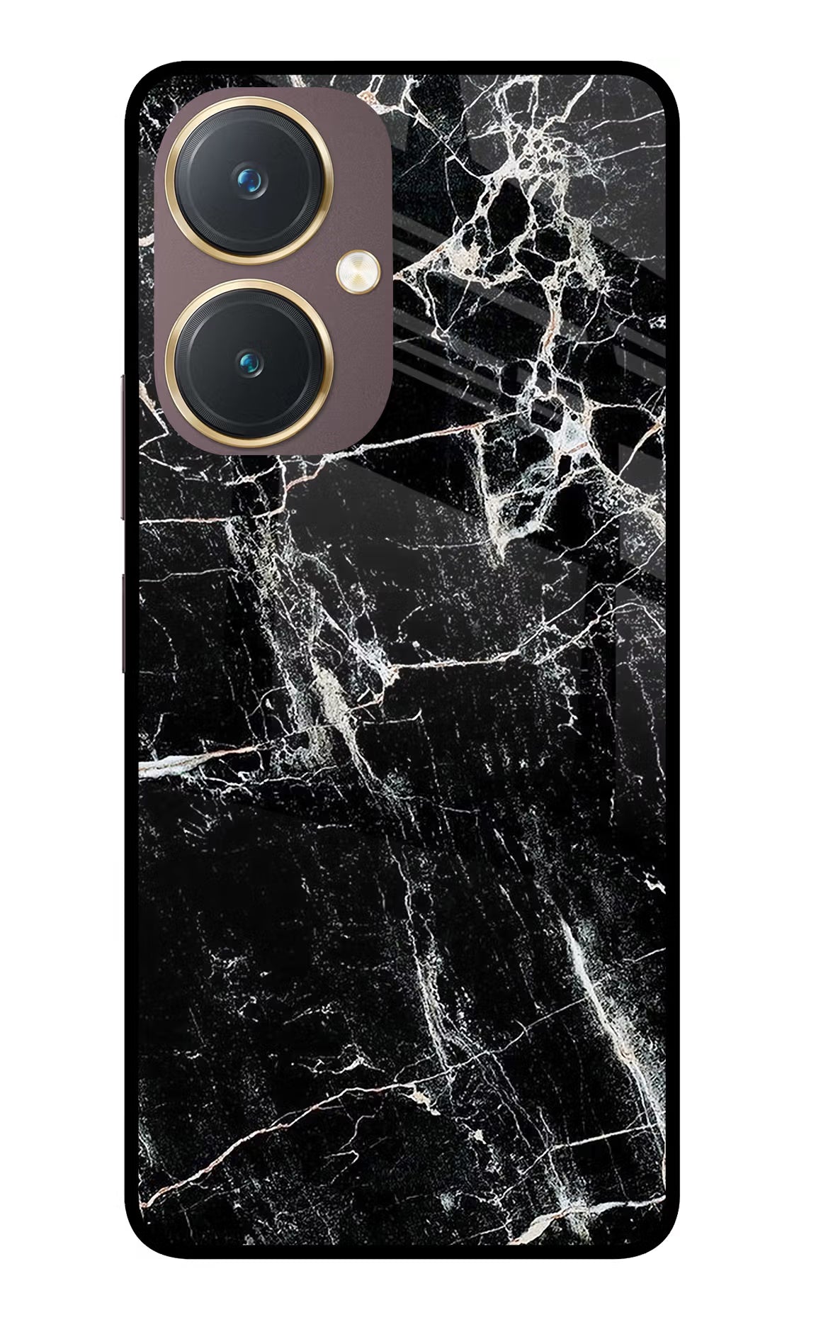 Black Marble Texture Vivo Y27 Glass Case - Black Marble Texture Vivo Y27 Glass Case Black Marble Texture Vivo Y27 Glass Case
