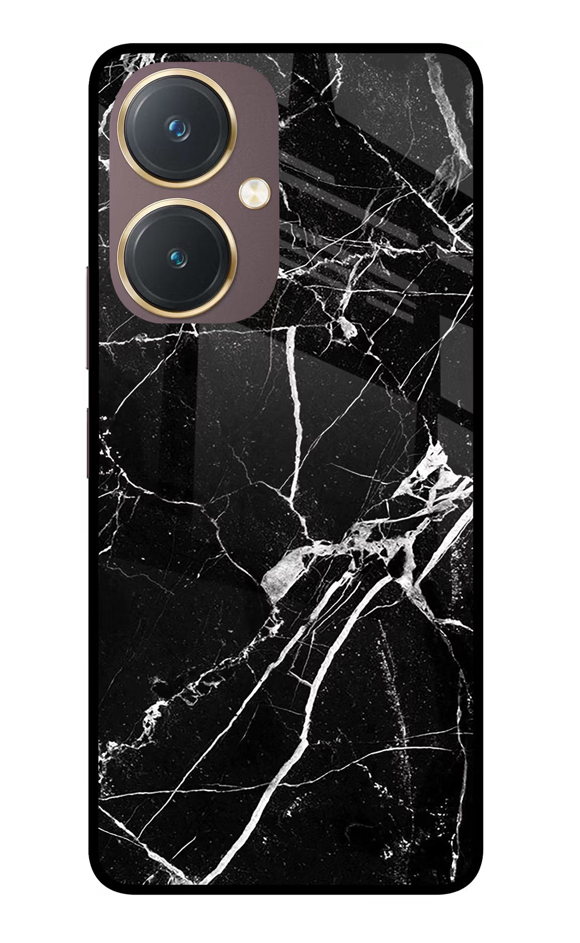 Black Marble Pattern Vivo Y27 Glass Case - Black Marble Pattern Vivo Y27 Glass Case Black Marble Pattern Vivo Y27 Glass Case