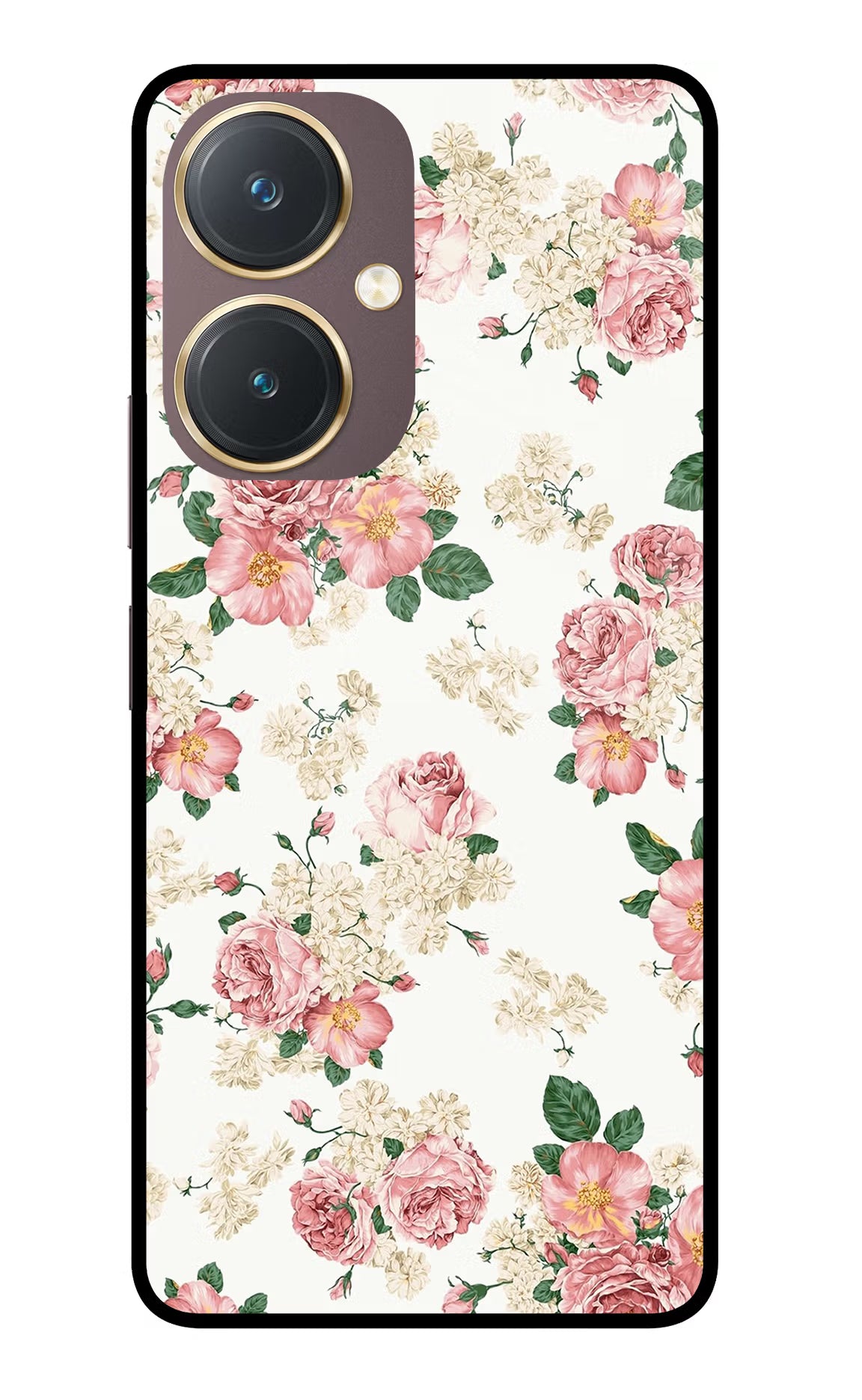 Flowers Vivo Y27 Glass Case - Flowers Vivo Y27 Glass Case Flowers Vivo Y27 Glass Case
