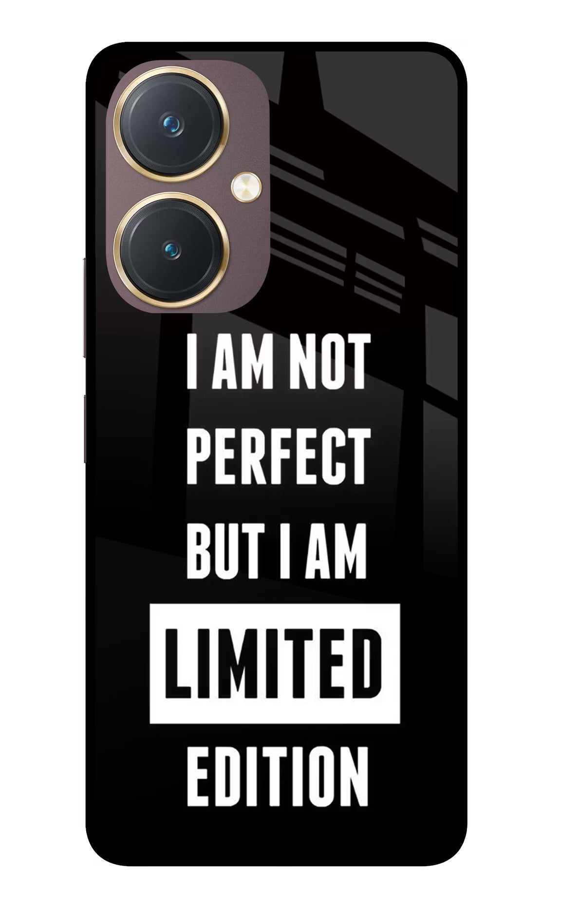 I Am Not Perfect But I Am Limited Edition Vivo Y27 Glass Case - I Am Not Perfect But I Am Limited Edition Vivo Y27 Glass Case I Am Not Perfect But I Am Limited Edition Vivo Y27 Glass Case