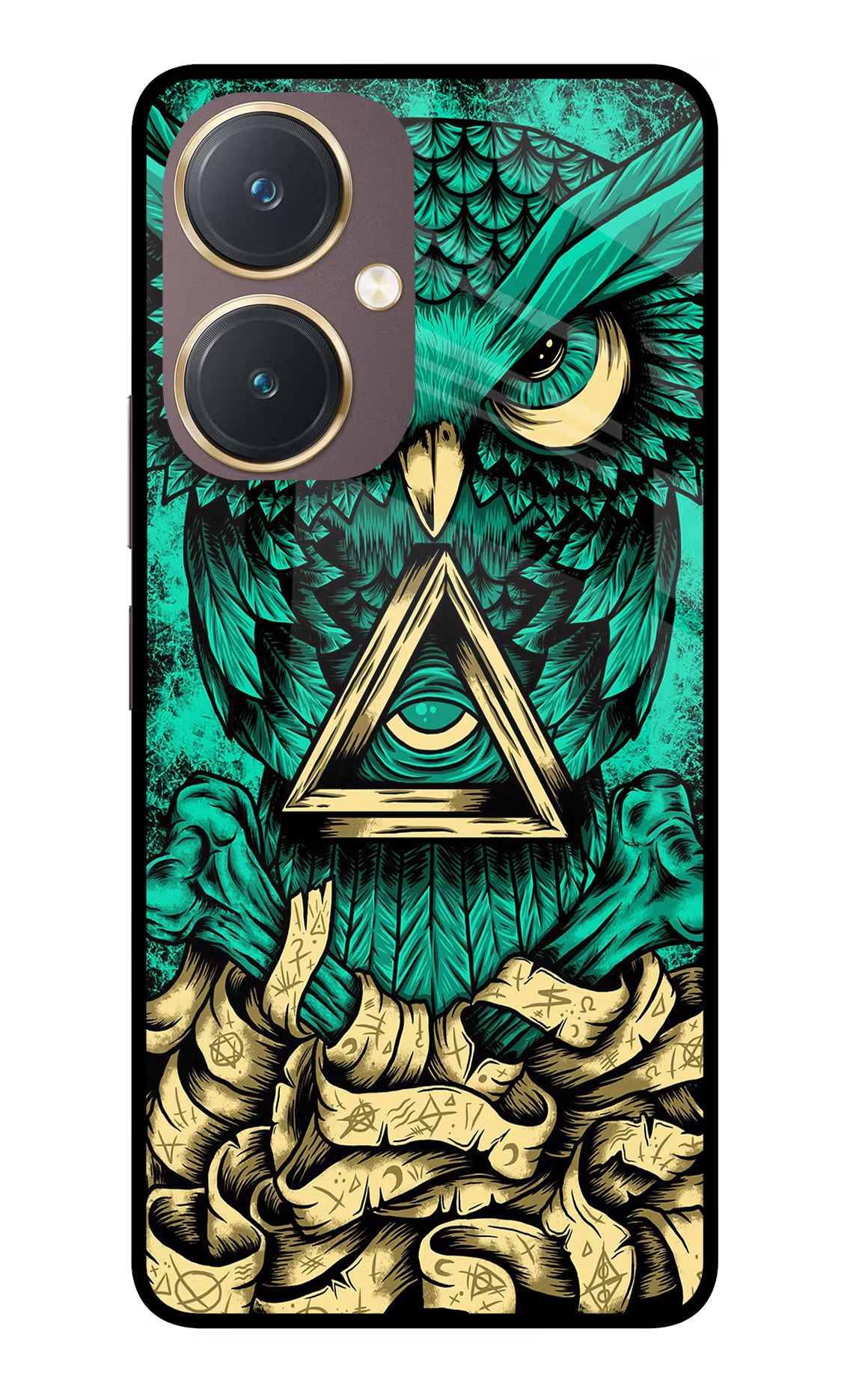 Green Owl Vivo Y27 Glass Case - Green Owl Vivo Y27 Glass Case Green Owl Vivo Y27 Glass Case