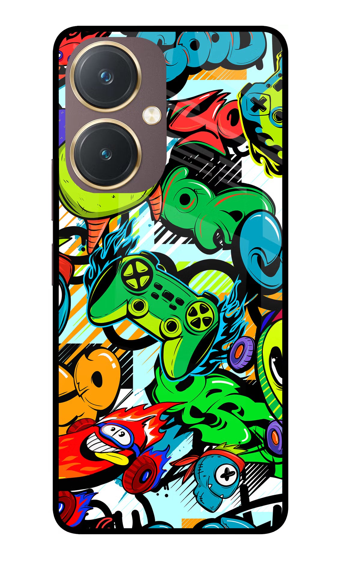Game Doodle Vivo Y27 Glass Case - Game Doodle Vivo Y27 Glass Case Game Doodle Vivo Y27 Glass Case