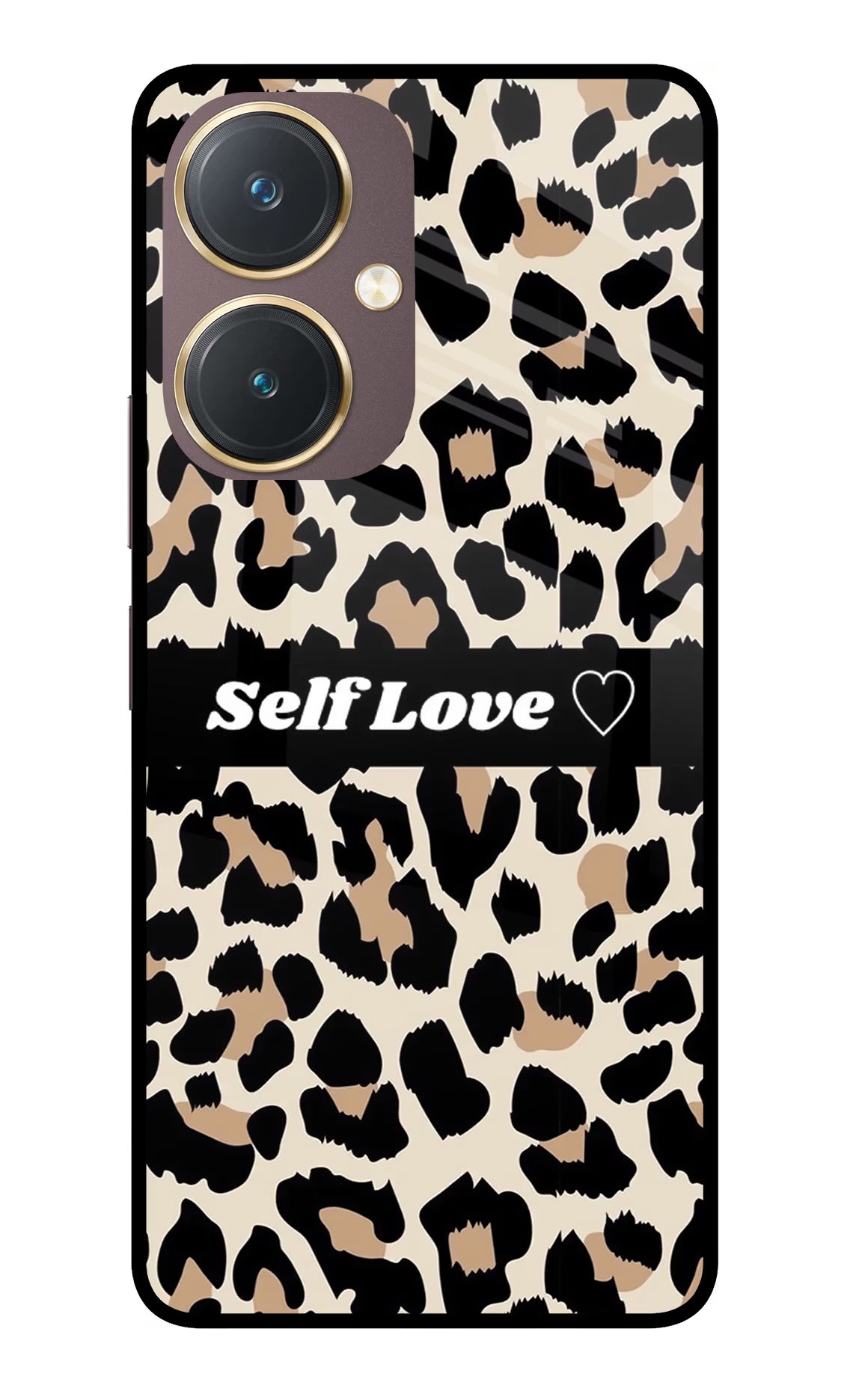 Leopard Print Self Love Vivo Y27 Glass Case - Leopard Print Self Love Vivo Y27 Glass Case Leopard Print Self Love Vivo Y27 Glass Case