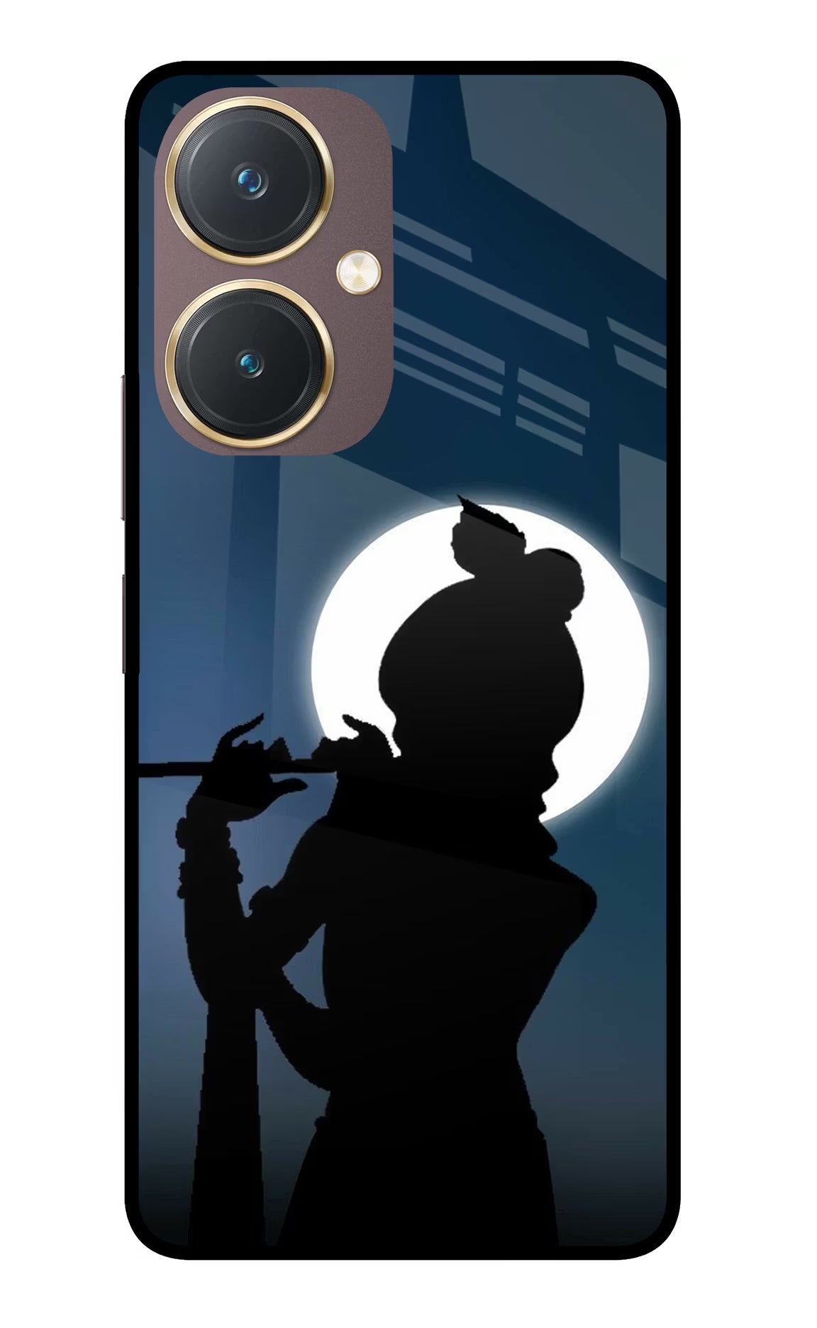 Shri Krishna Silhouette Vivo Y27 Glass Case - Shri Krishna Silhouette Vivo Y27 Glass Case Shri Krishna Silhouette Vivo Y27 Glass Case
