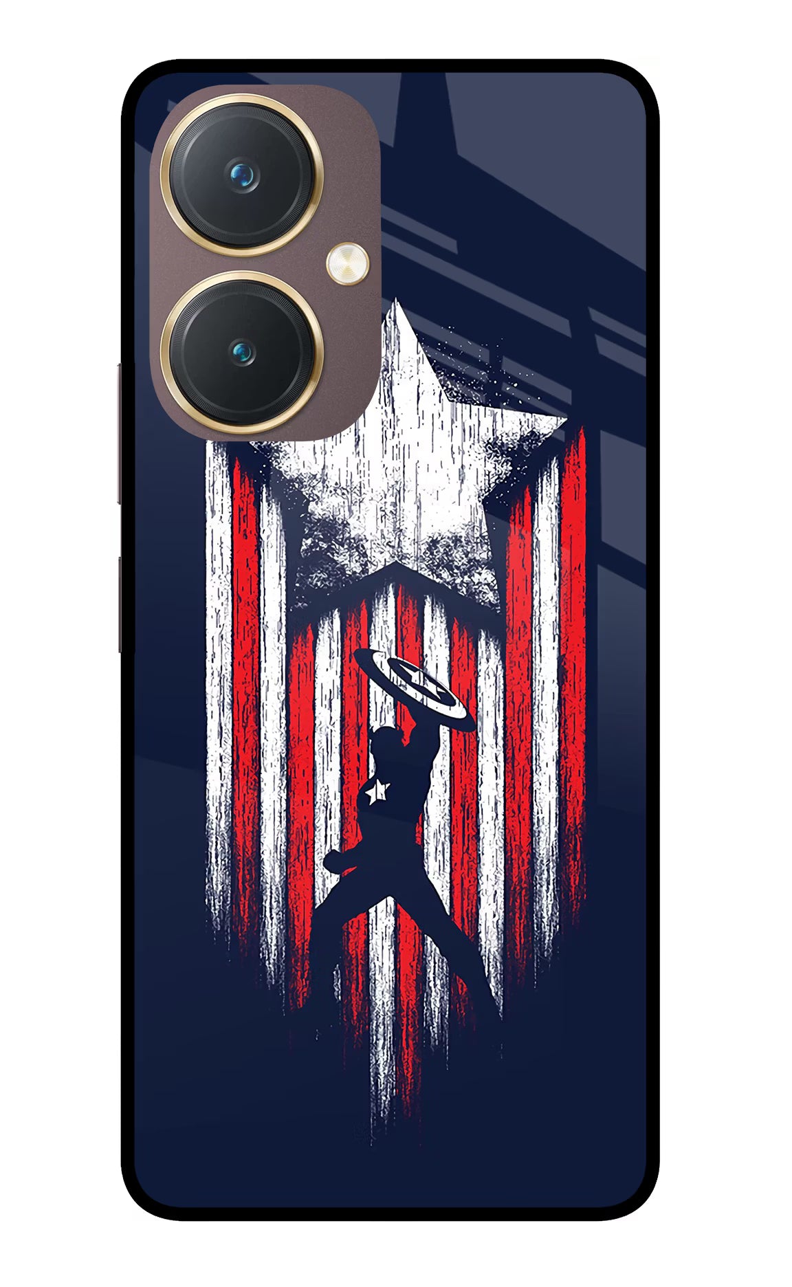 Captain America Marvel Art Vivo Y27 Glass Case - Captain America Marvel Art Vivo Y27 Glass Case Captain America Marvel Art Vivo Y27 Glass Case