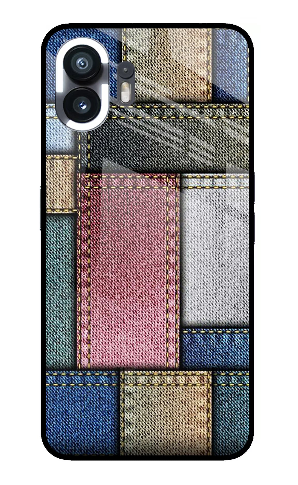 Multicolor Jeans Nothing Phone 2 Back Cover - Multicolor Jeans Nothing Phone 2 Glass Case Back Cover by Casekaro Multicolor Jeans Nothing Phone 2 Glass Case Back Cover by Casekaro