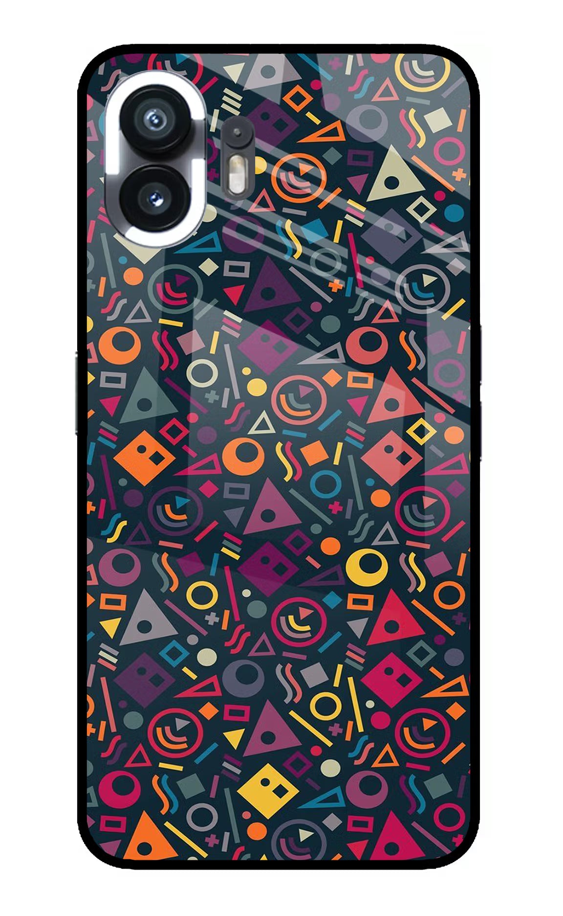 Geometric Abstract Nothing Phone 2 Back Cover - Geometric Abstract Nothing Phone 2 Glass Case Back Cover by Casekaro Geometric Abstract Nothing Phone 2 Glass Case Back Cover by Casekaro