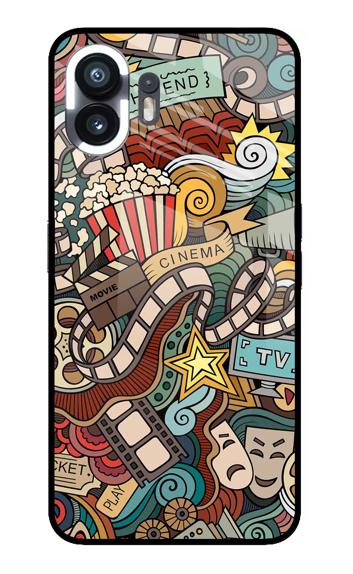 Cinema Abstract Nothing Phone 2 Glass Case - Cinema Abstract Nothing Phone 2 Glass Case Cinema Abstract Nothing Phone 2 Glass Case
