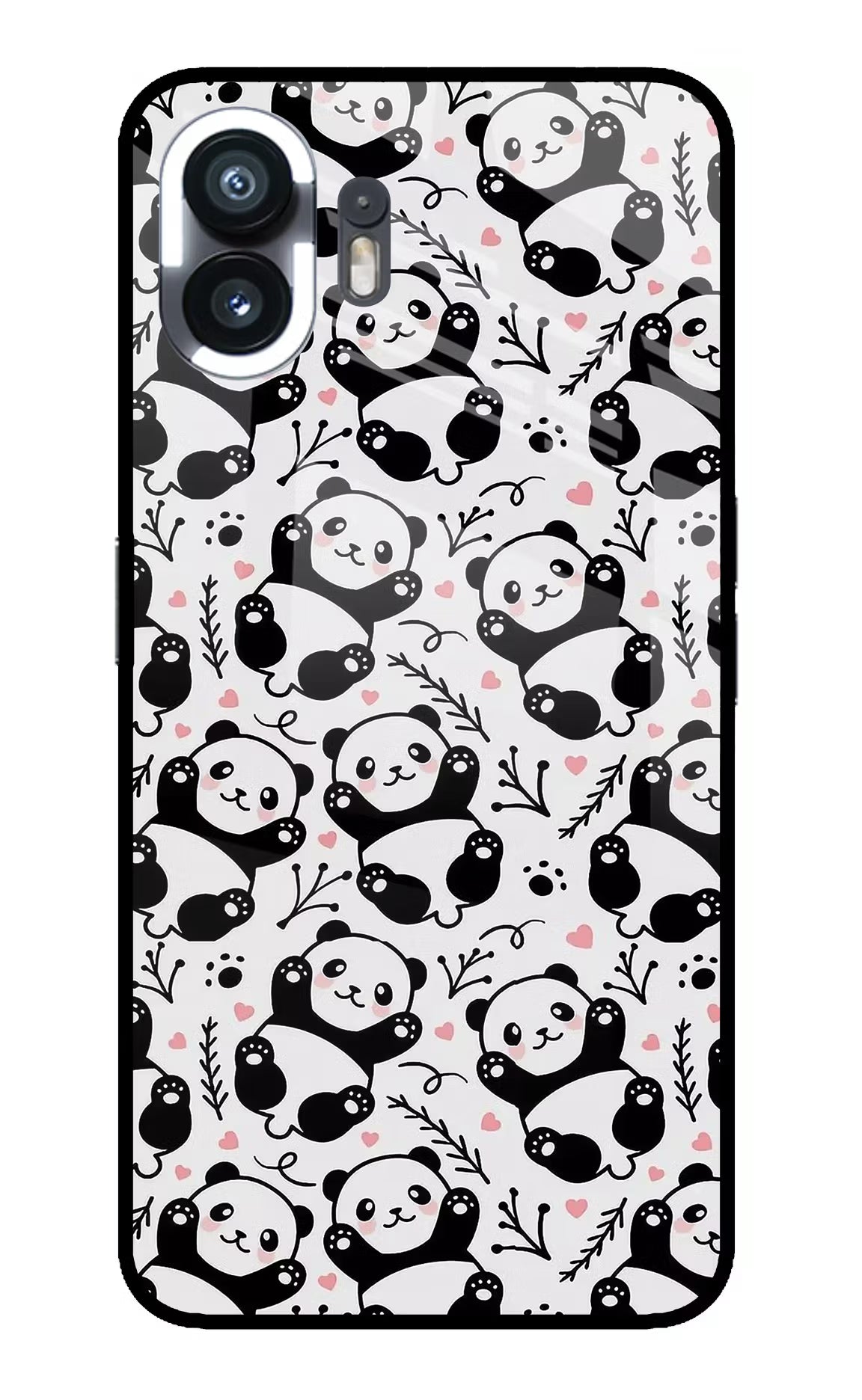 Cute Panda Nothing Phone 2 Back Cover - Cute Panda Nothing Phone 2 Glass Case Back Cover by Casekaro Cute Panda Nothing Phone 2 Glass Case Back Cover by Casekaro