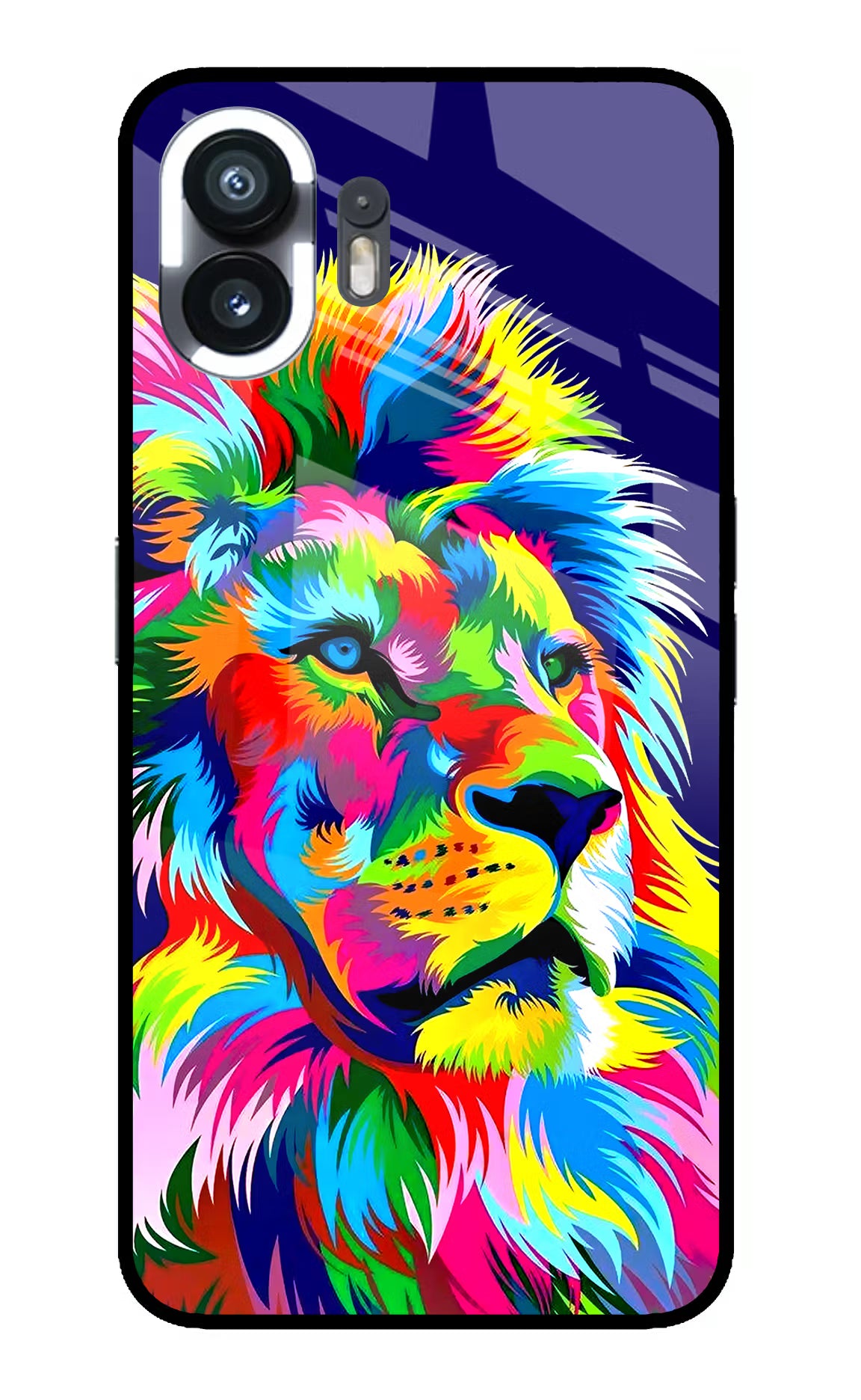 Vector Art Lion Nothing Phone 2 Back Cover - Vector Art Lion Nothing Phone 2 Glass Case Back Cover by Casekaro Vector Art Lion Nothing Phone 2 Glass Case Back Cover by Casekaro