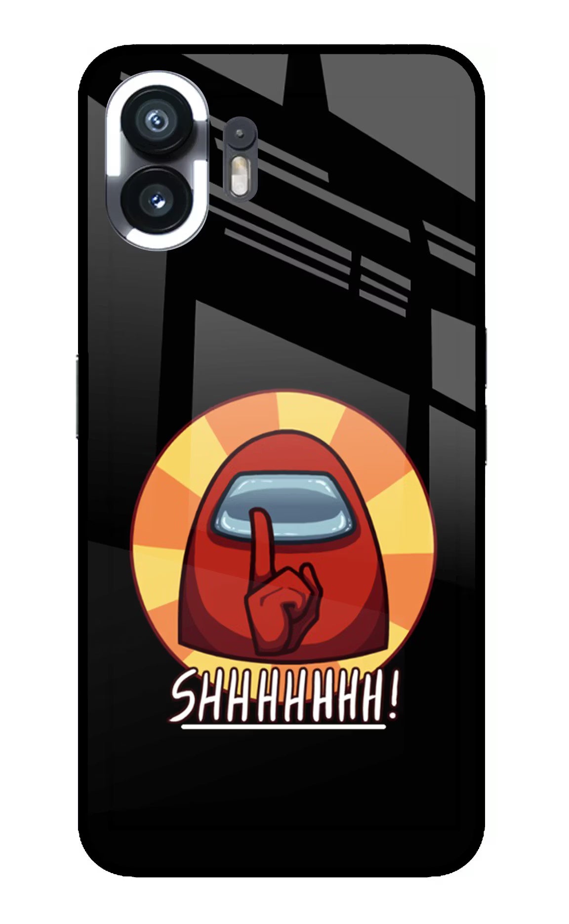 Among Us Shhh! Nothing Phone 2 Back Cover - Among Us Shhh! Nothing Phone 2 Glass Case Back Cover by Casekaro Among Us Shhh! Nothing Phone 2 Glass Case Back Cover by Casekaro