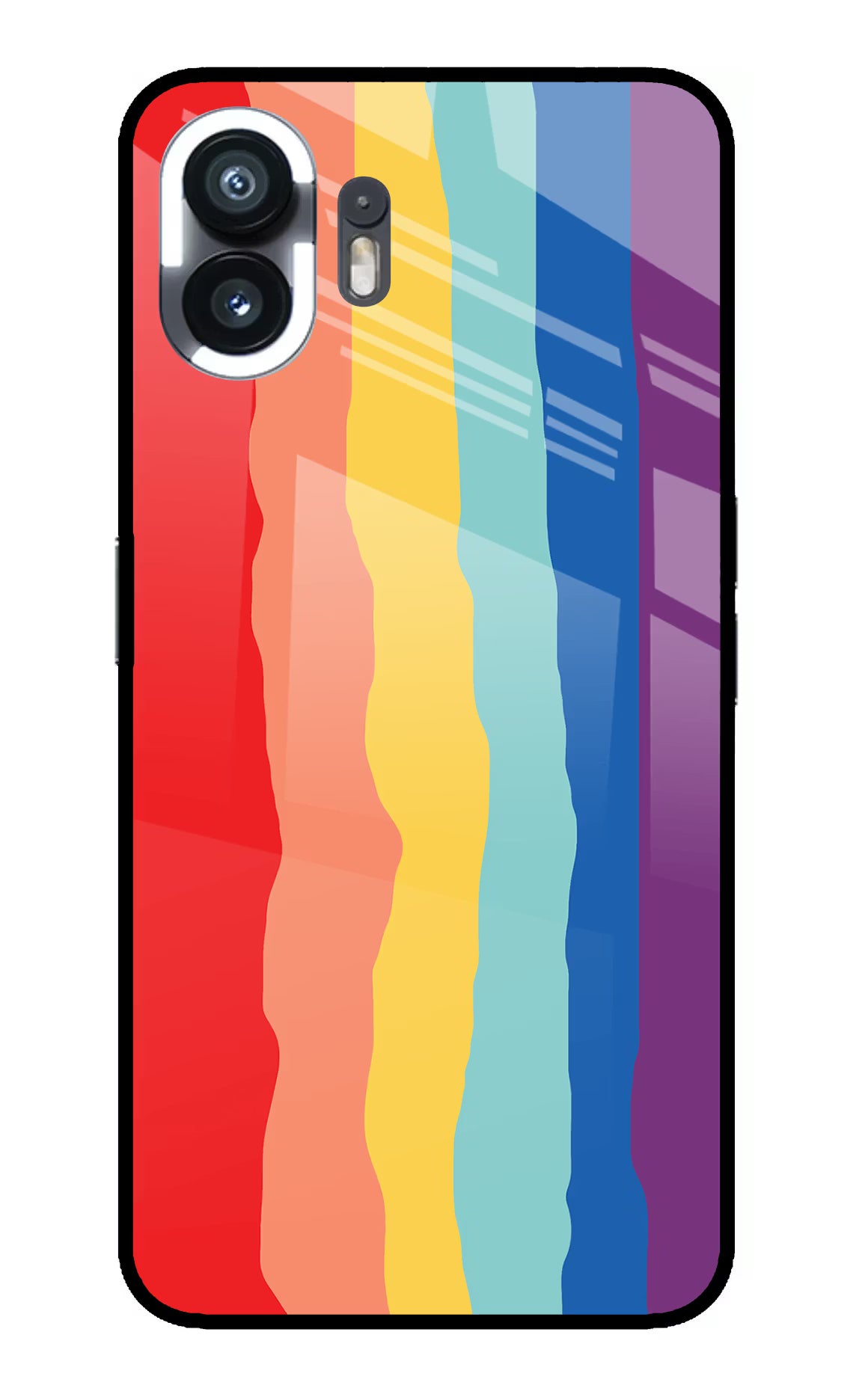 Rainbow Nothing Phone 2 Glass Case - Rainbow Nothing Phone 2 Glass Case Rainbow Nothing Phone 2 Glass Case