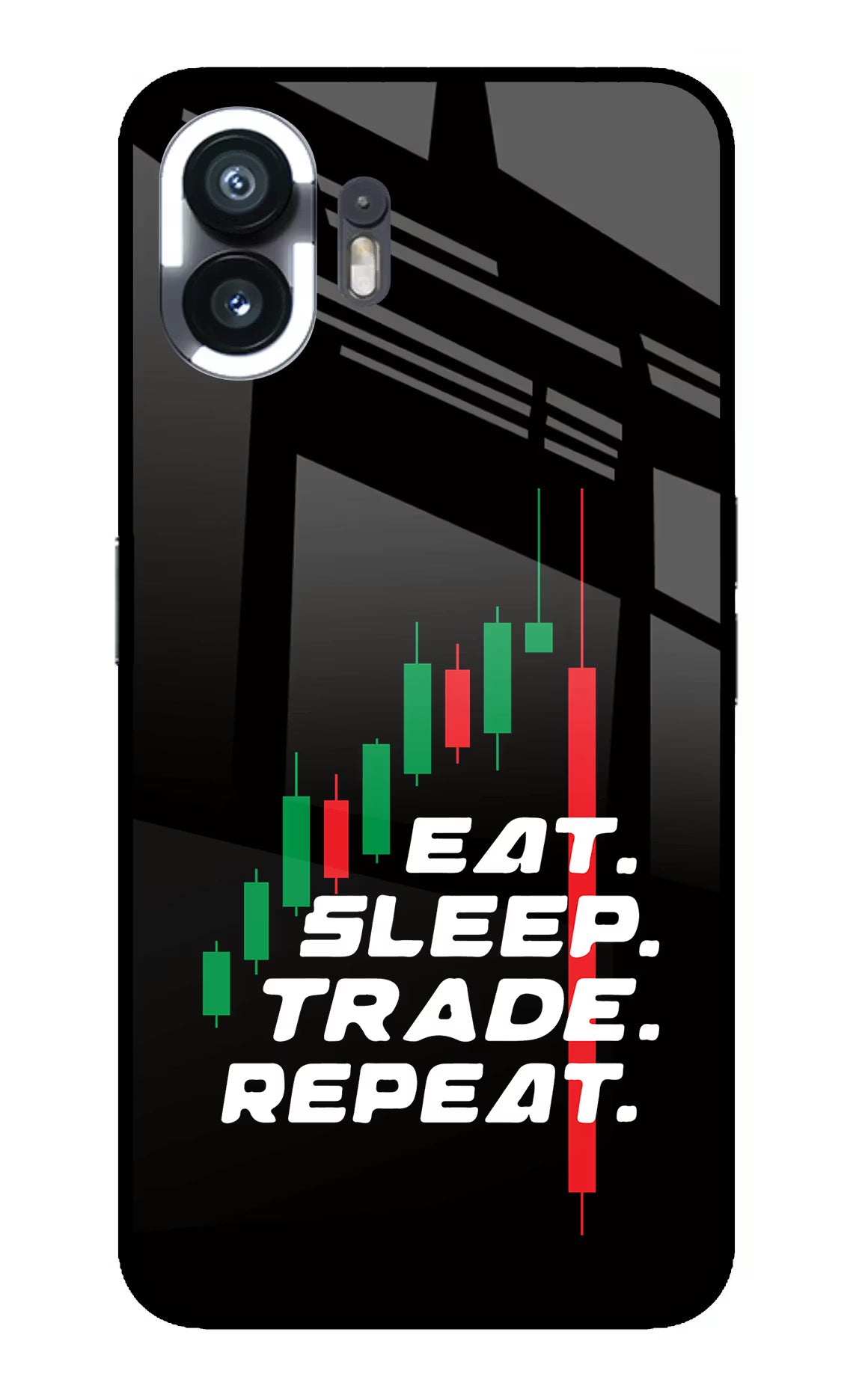 Eat Sleep Trade Repeat Nothing Phone 2 Back Cover - Eat Sleep Trade Repeat Nothing Phone 2 Glass Case Back Cover by Casekaro Eat Sleep Trade Repeat Nothing Phone 2 Glass Case Back Cover by Casekaro