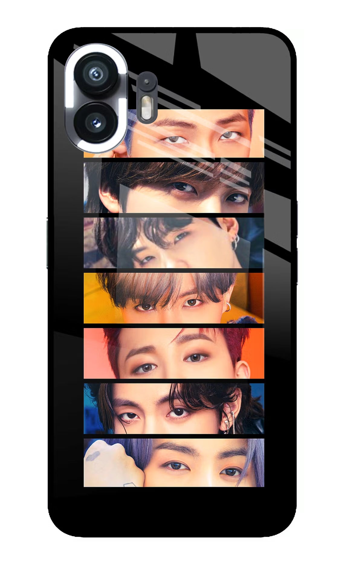 BTS Eyes Nothing Phone 2 Back Cover - BTS Eyes Nothing Phone 2 Glass Case Back Cover by Casekaro BTS Eyes Nothing Phone 2 Glass Case Back Cover by Casekaro