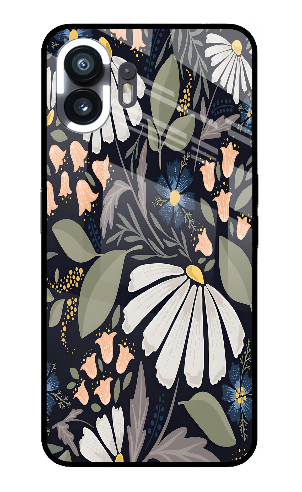 Flowers Art Nothing Phone 2 Back Cover - Flowers Art Nothing Phone 2 Glass Case Back Cover by Casekaro Flowers Art Nothing Phone 2 Glass Case Back Cover by Casekaro