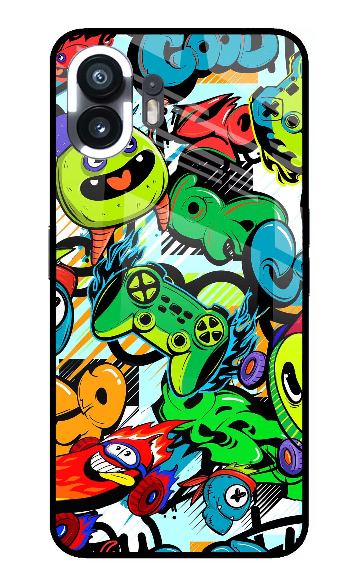 Game Doodle Nothing Phone 2 Back Cover - Game Doodle Nothing Phone 2 Glass Case Back Cover by Casekaro Game Doodle Nothing Phone 2 Glass Case Back Cover by Casekaro