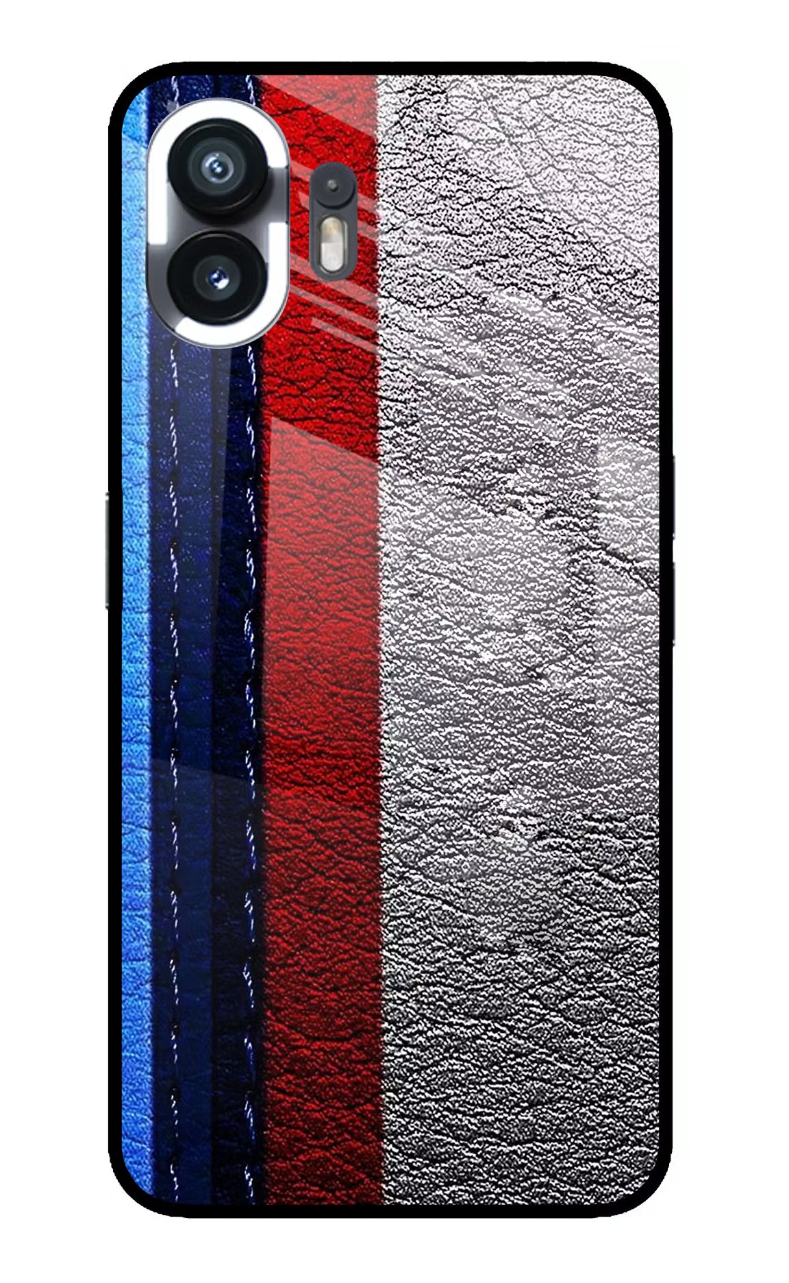 BMW Stripes Nothing Phone 2 Back Cover - BMW Stripes Nothing Phone 2 Glass Case Back Cover by Casekaro BMW Stripes Nothing Phone 2 Glass Case Back Cover by Casekaro