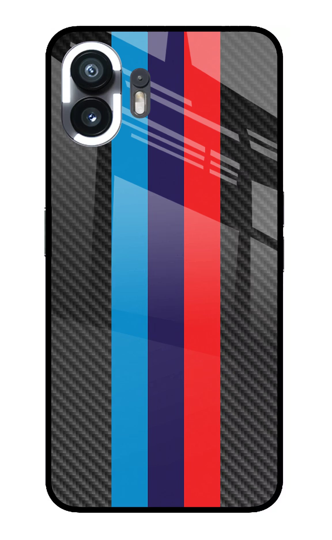 BMW Stripes Pattern Nothing Phone 2 Glass Case - BMW Stripes Pattern Nothing Phone 2 Glass Case BMW Stripes Pattern Nothing Phone 2 Glass Case