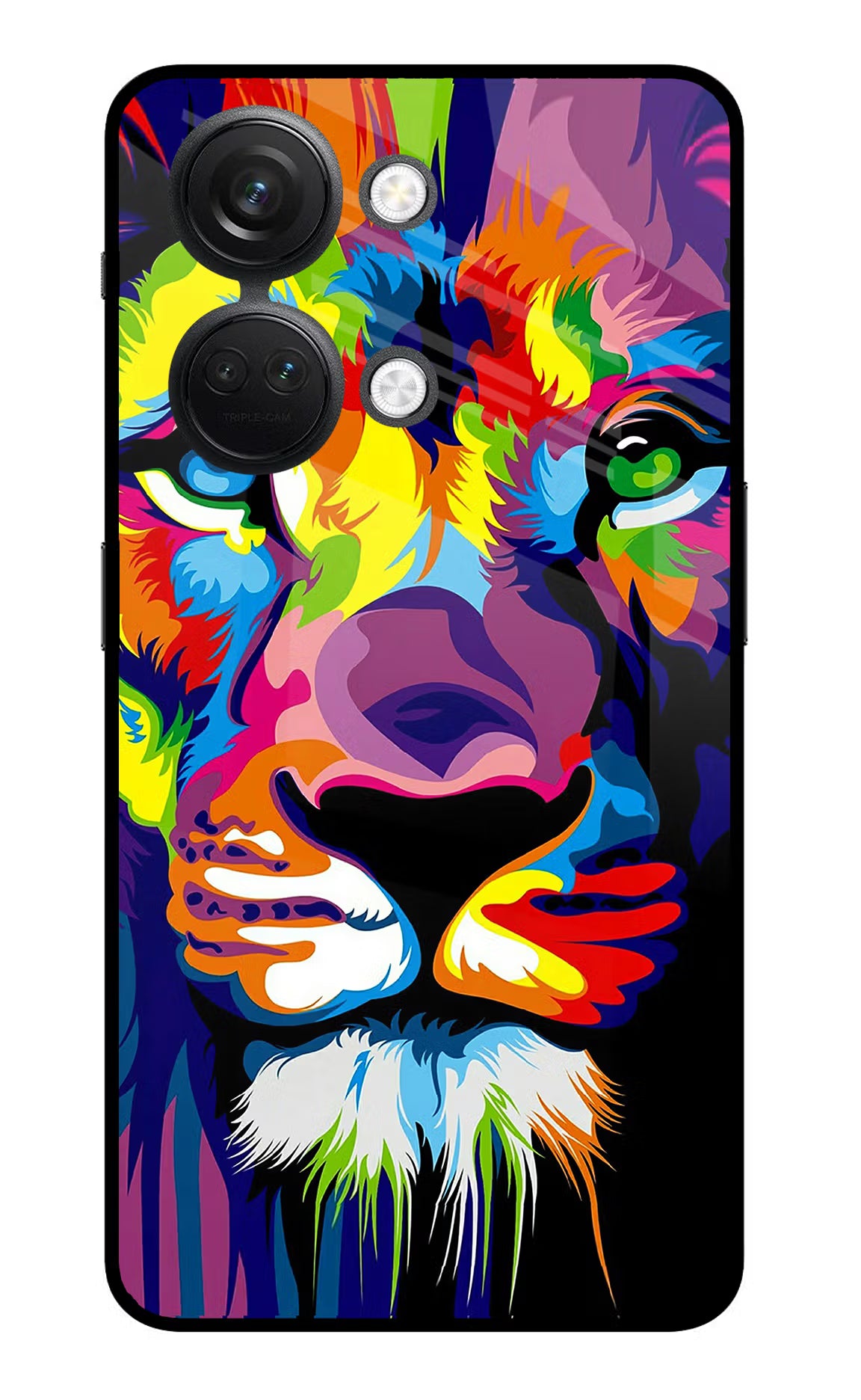 Lion OnePlus Nord 3 5G Back Cover - Lion OnePlus Nord 3 5G Glass Case Back Cover by Casekaro Lion OnePlus Nord 3 5G Glass Case Back Cover by Casekaro