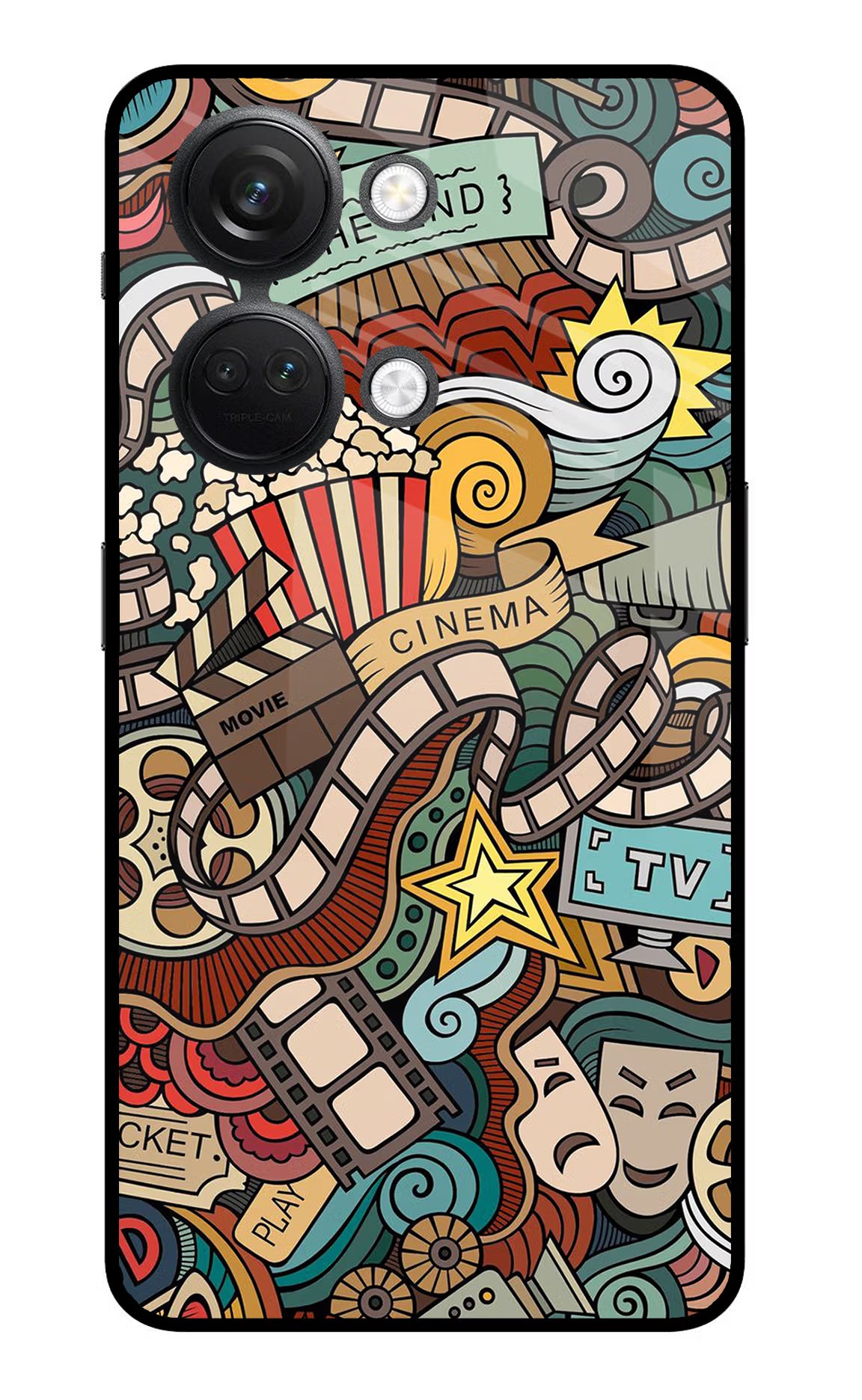 Cinema Abstract OnePlus Nord 3 5G Back Cover - Cinema Abstract OnePlus Nord 3 5G Glass Case Back Cover by Casekaro Cinema Abstract OnePlus Nord 3 5G Glass Case Back Cover by Casekaro