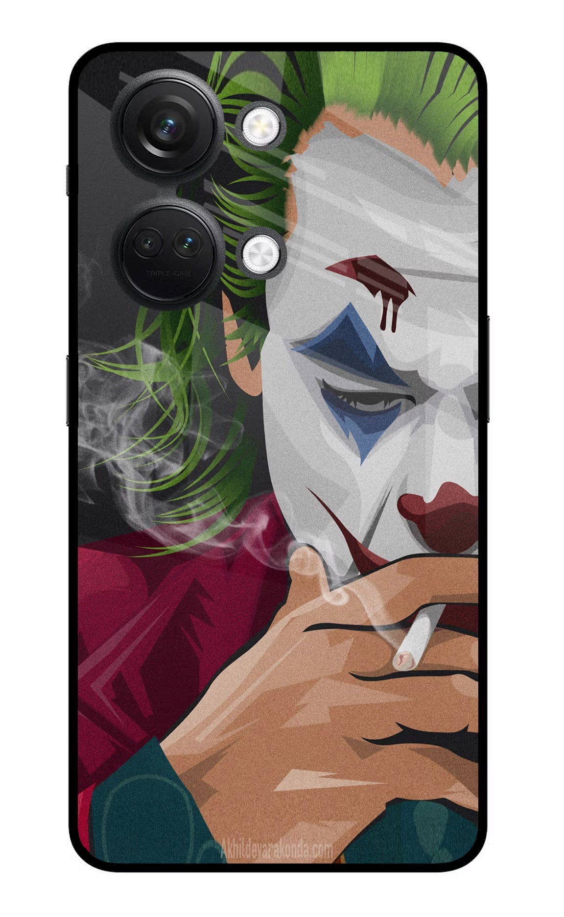 Joker Smoking OnePlus Nord 3 5G Back Cover - Joker Smoking OnePlus Nord 3 5G Glass Case Back Cover by Casekaro Joker Smoking OnePlus Nord 3 5G Glass Case Back Cover by Casekaro