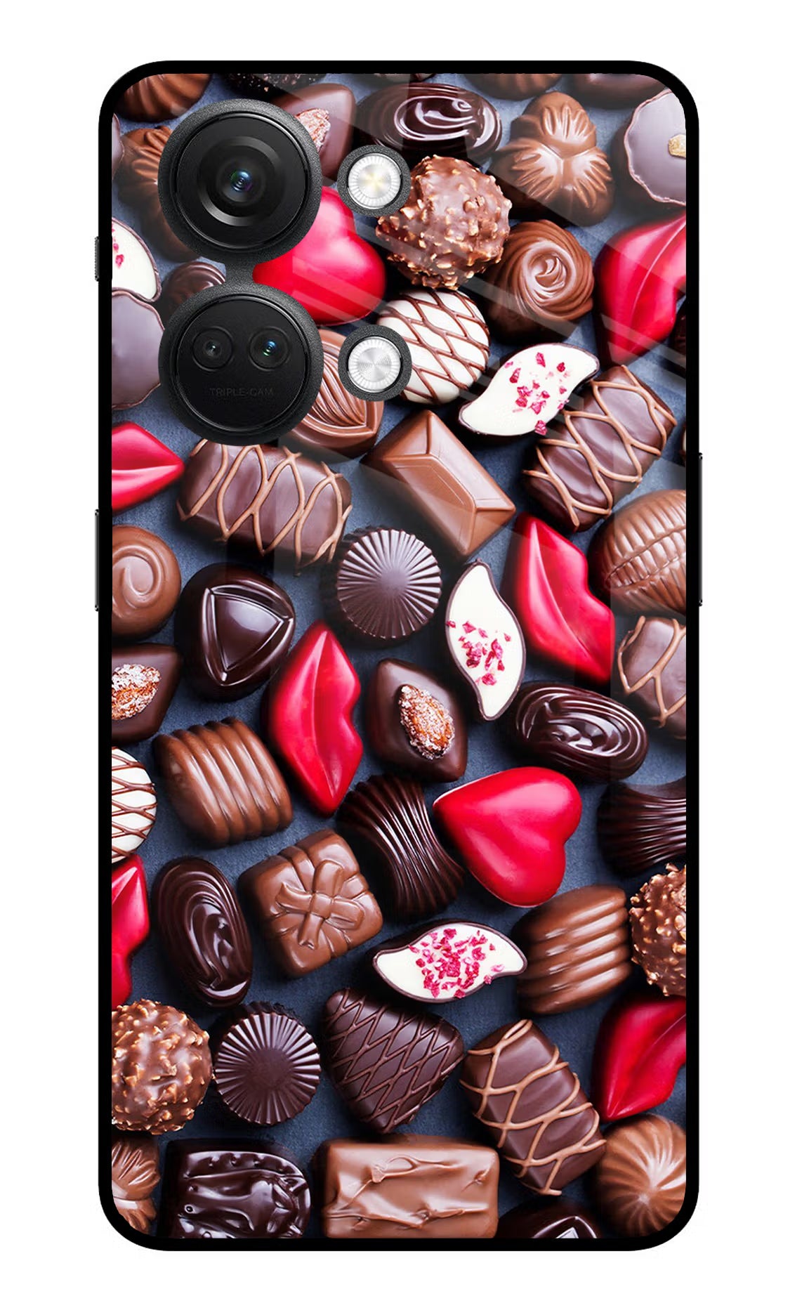 Chocolates OnePlus Nord 3 5G Back Cover - Chocolates OnePlus Nord 3 5G Glass Case Back Cover by Casekaro Chocolates OnePlus Nord 3 5G Glass Case Back Cover by Casekaro