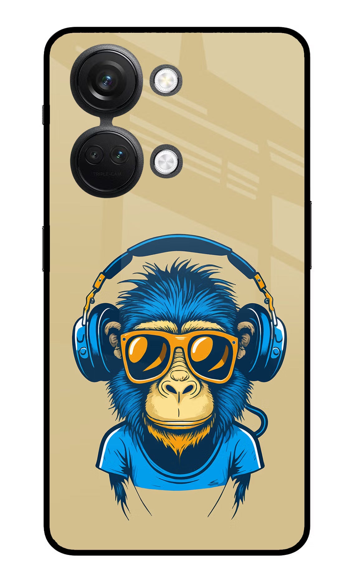 Monkey Headphone OnePlus Nord 3 5G Glass Case - Monkey Headphone OnePlus Nord 3 5G Glass Case Monkey Headphone OnePlus Nord 3 5G Glass Case