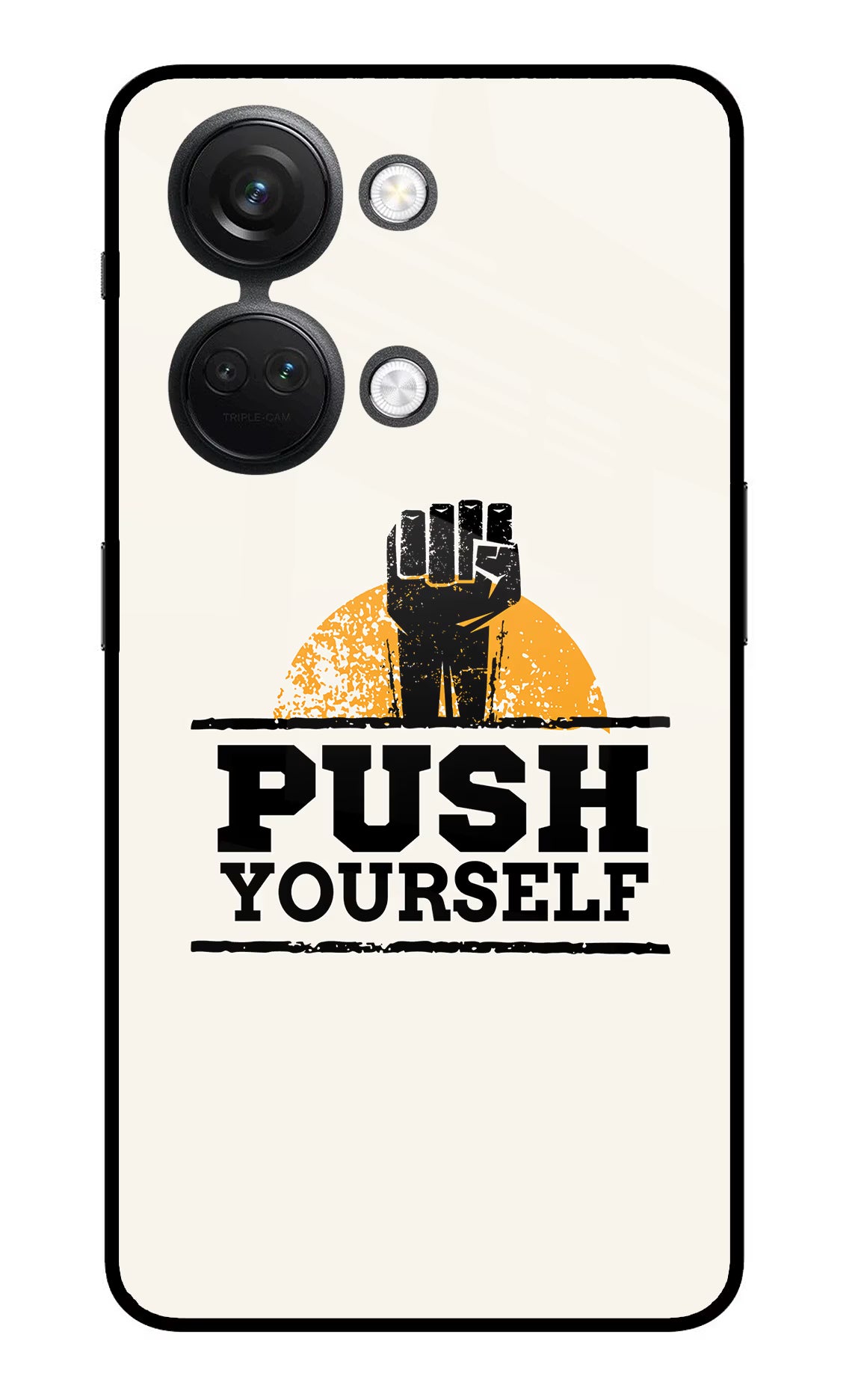 Push Yourself OnePlus Nord 3 5G Back Cover - Push Yourself OnePlus Nord 3 5G Glass Case Back Cover by Casekaro Push Yourself OnePlus Nord 3 5G Glass Case Back Cover by Casekaro