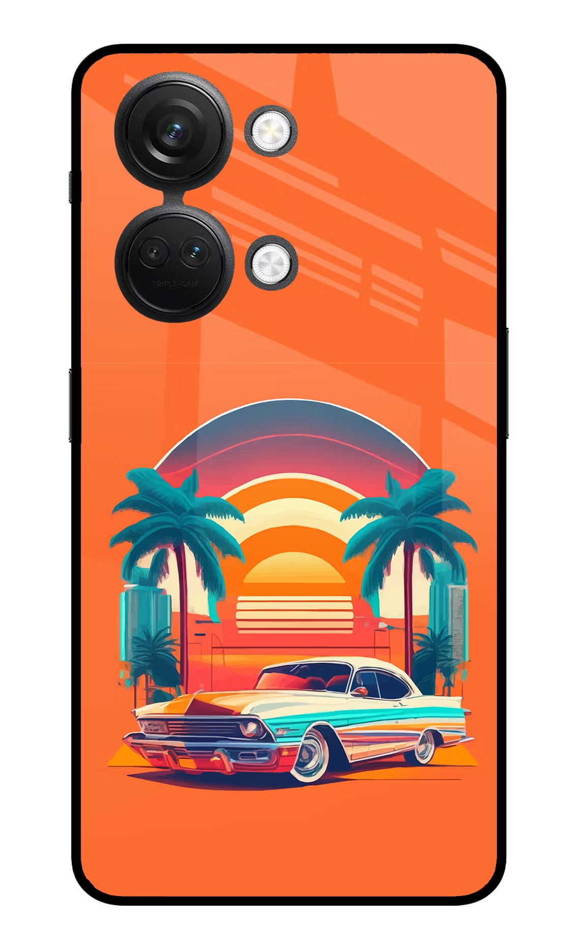 Palm Drive 80s OnePlus Nord 3 5G Glass Case - Palm Drive 80s OnePlus Nord 3 5G Glass Case Palm Drive 80s OnePlus Nord 3 5G Glass Case