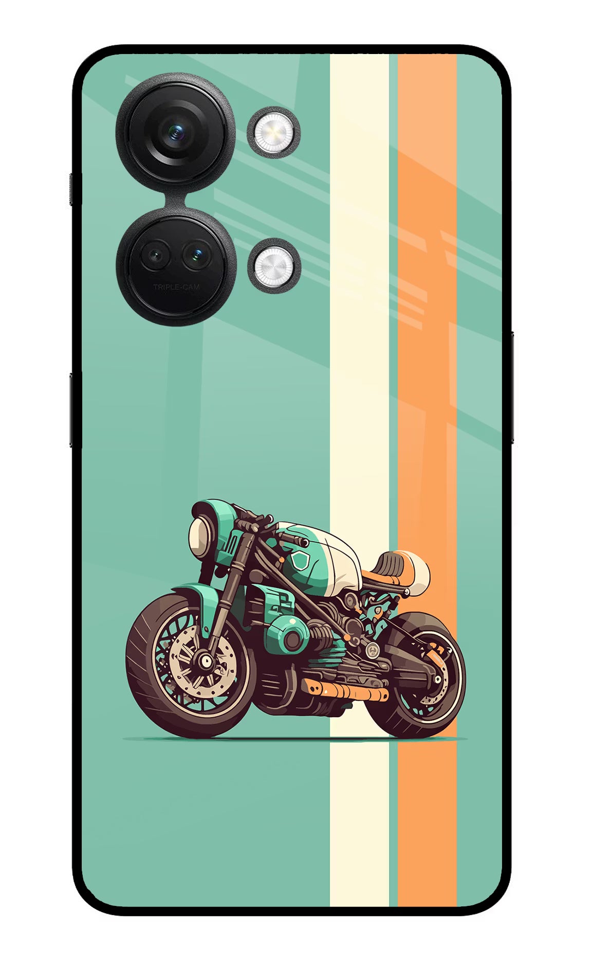 Striped Moto Drift OnePlus Nord 3 5G Back Cover - Striped Moto Drift OnePlus Nord 3 5G Glass Case Back Cover by Casekaro Striped Moto Drift OnePlus Nord 3 5G Glass Case Back Cover by Casekaro