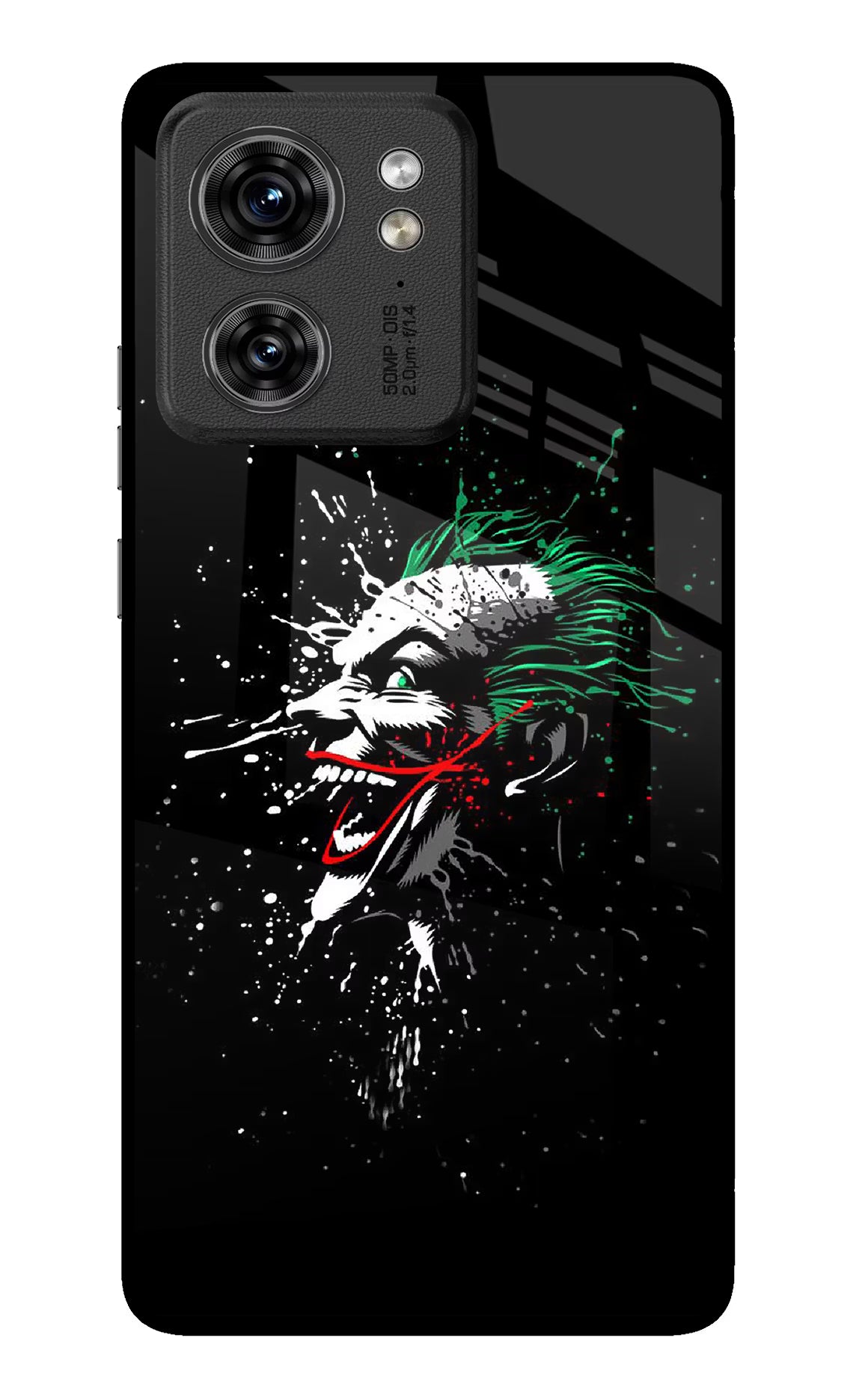 Joker Moto Edge 40 Glass Case Back Cover by Casekaro