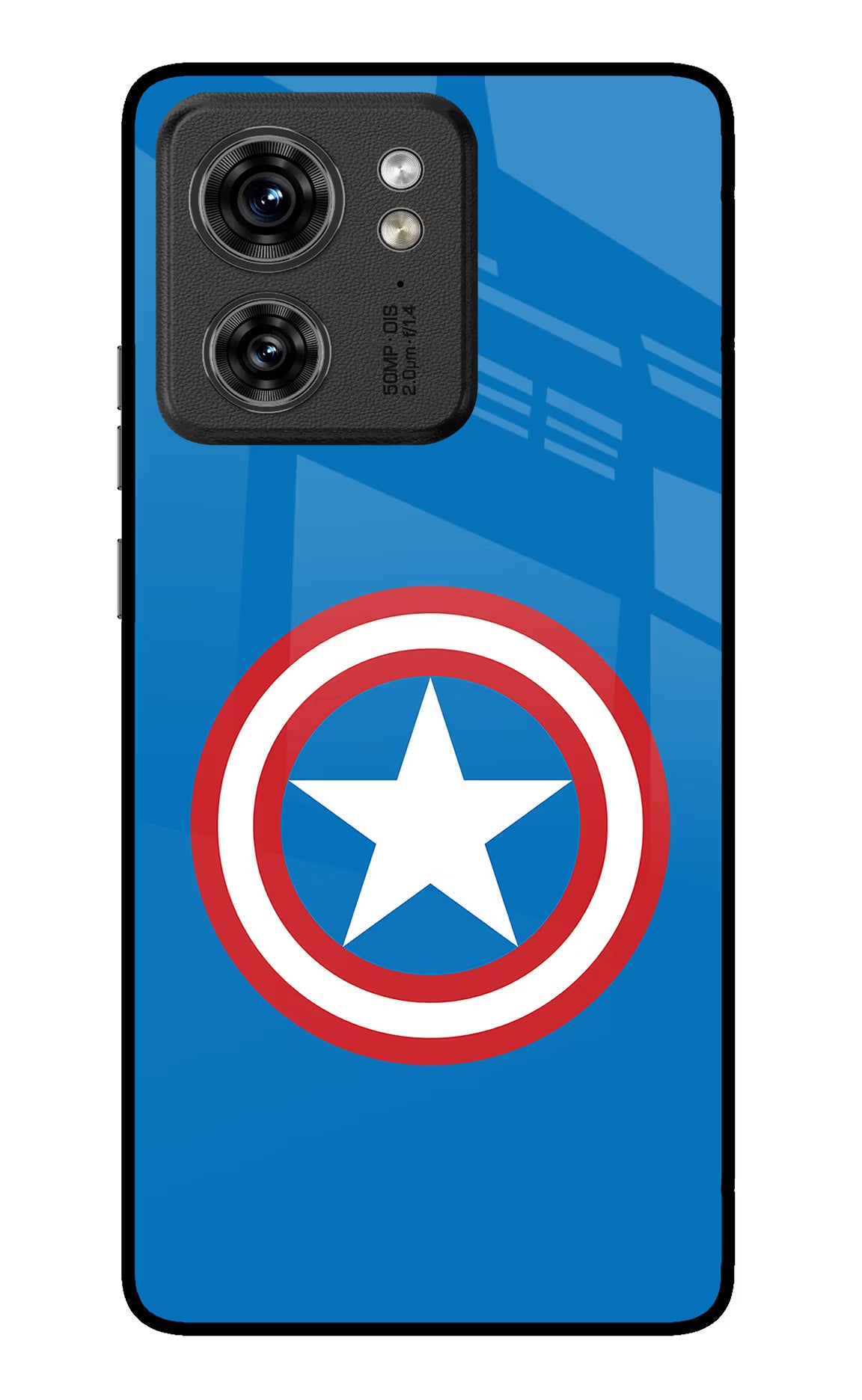 Captain America Logo Moto Edge 40 Glass Case - Captain America Logo Moto Edge 40 Glass Case Captain America Logo Moto Edge 40 Glass Case