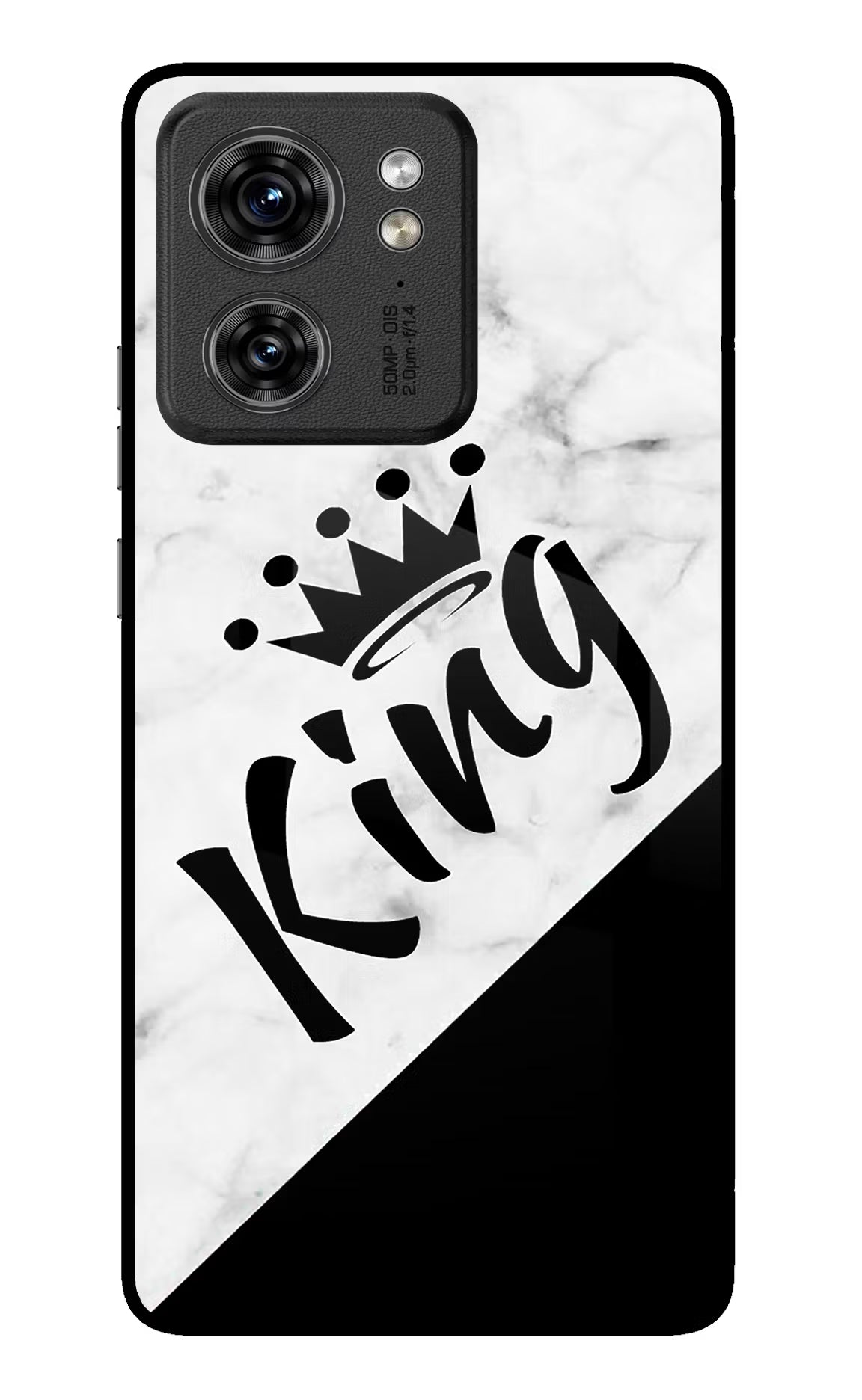 King Moto Edge 40 Glass Case Back Cover by Casekaro
