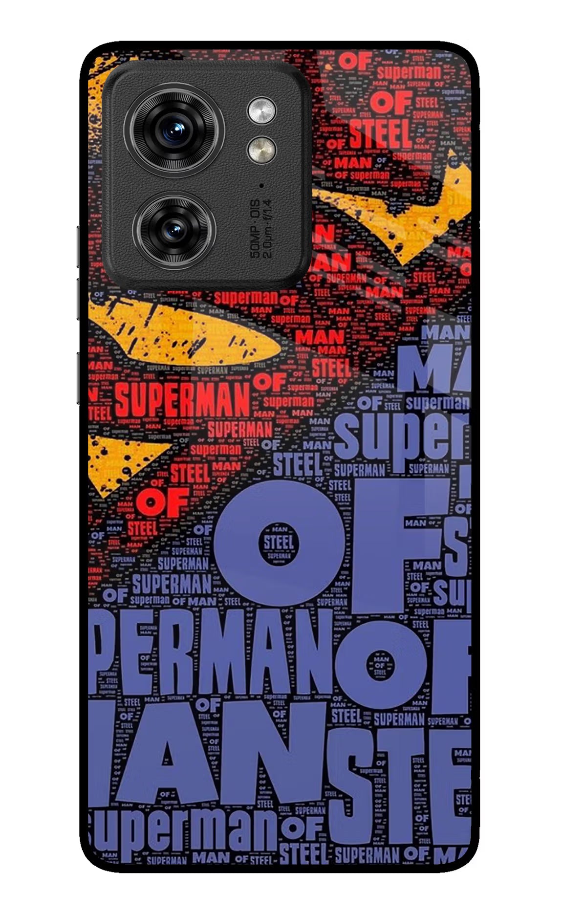 Superman Moto Edge 40 Glass Case Back Cover by Casekaro