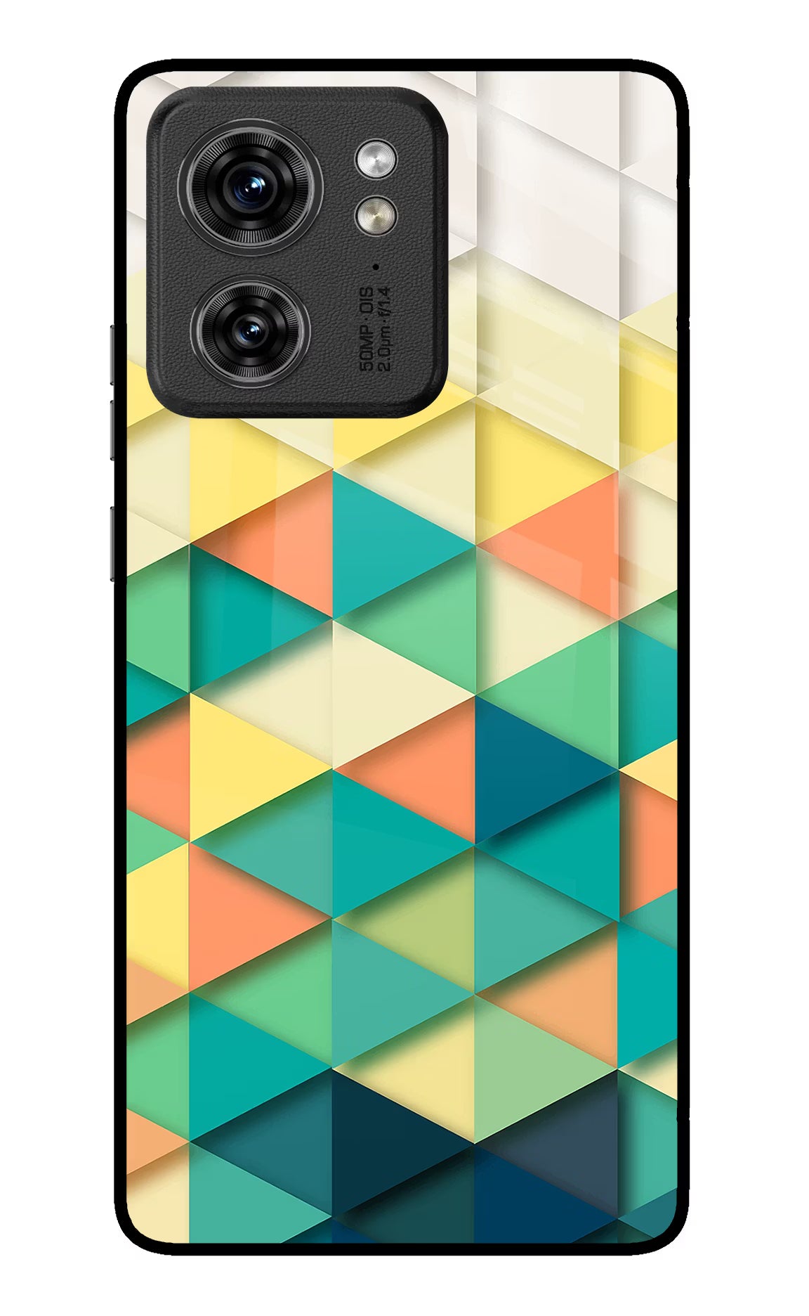 Abstract Moto Edge 40 Glass Case Back Cover by Casekaro