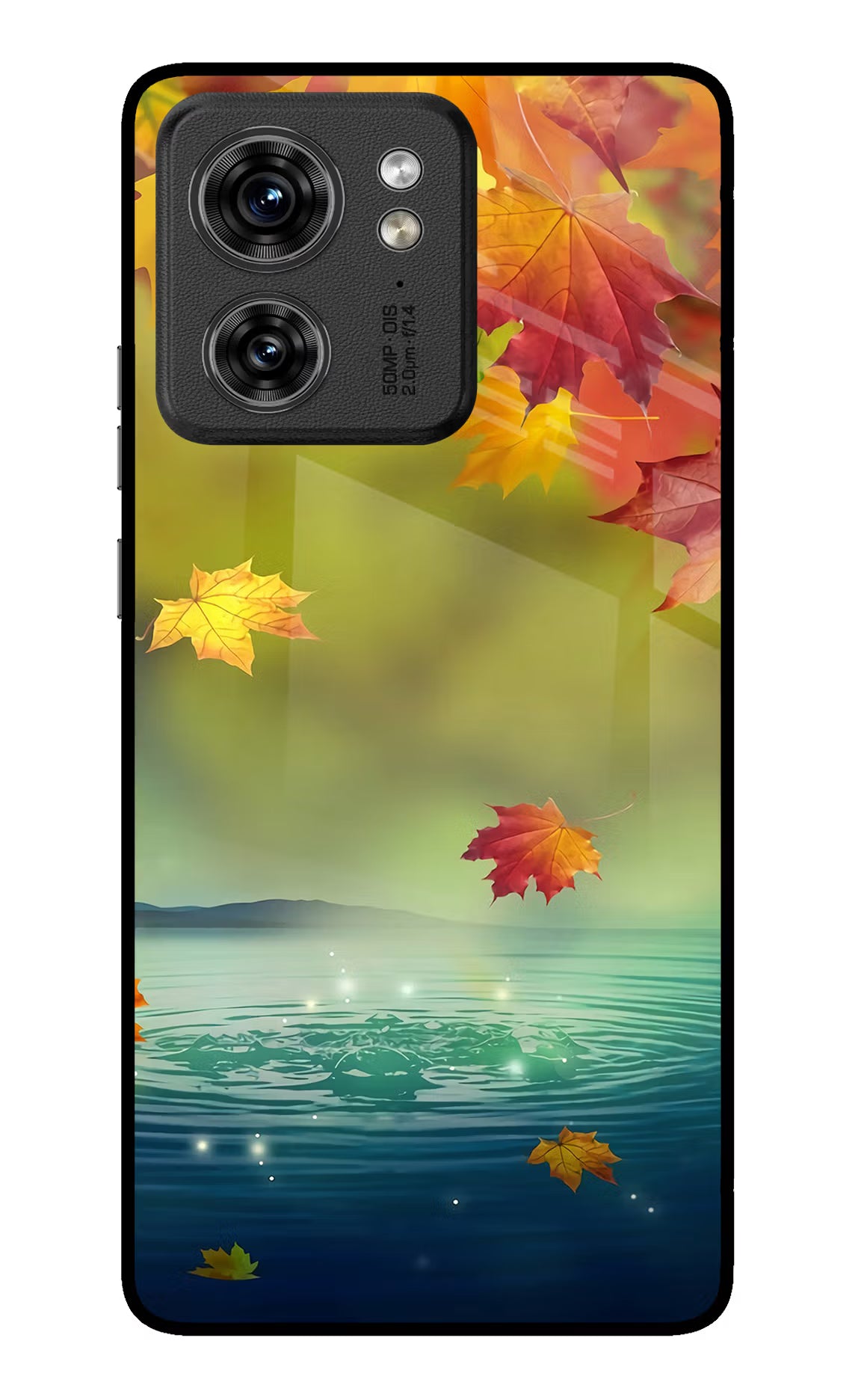 Flowers Moto Edge 40 Glass Case Back Cover by Casekaro