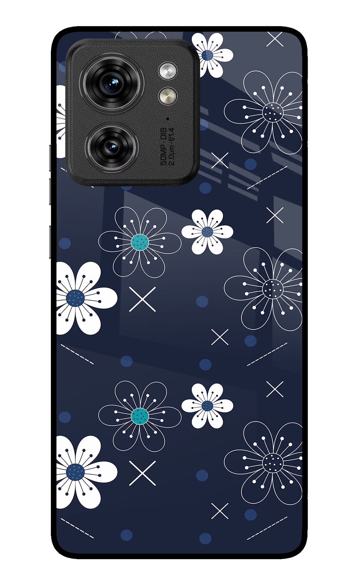 Flowers Moto Edge 40 Glass Case - Flowers Moto Edge 40 Glass Case Flowers Moto Edge 40 Glass Case
