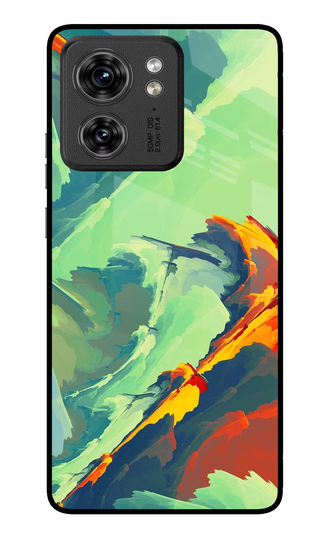 Paint Art Moto Edge 40 Glass Case Back Cover by Casekaro