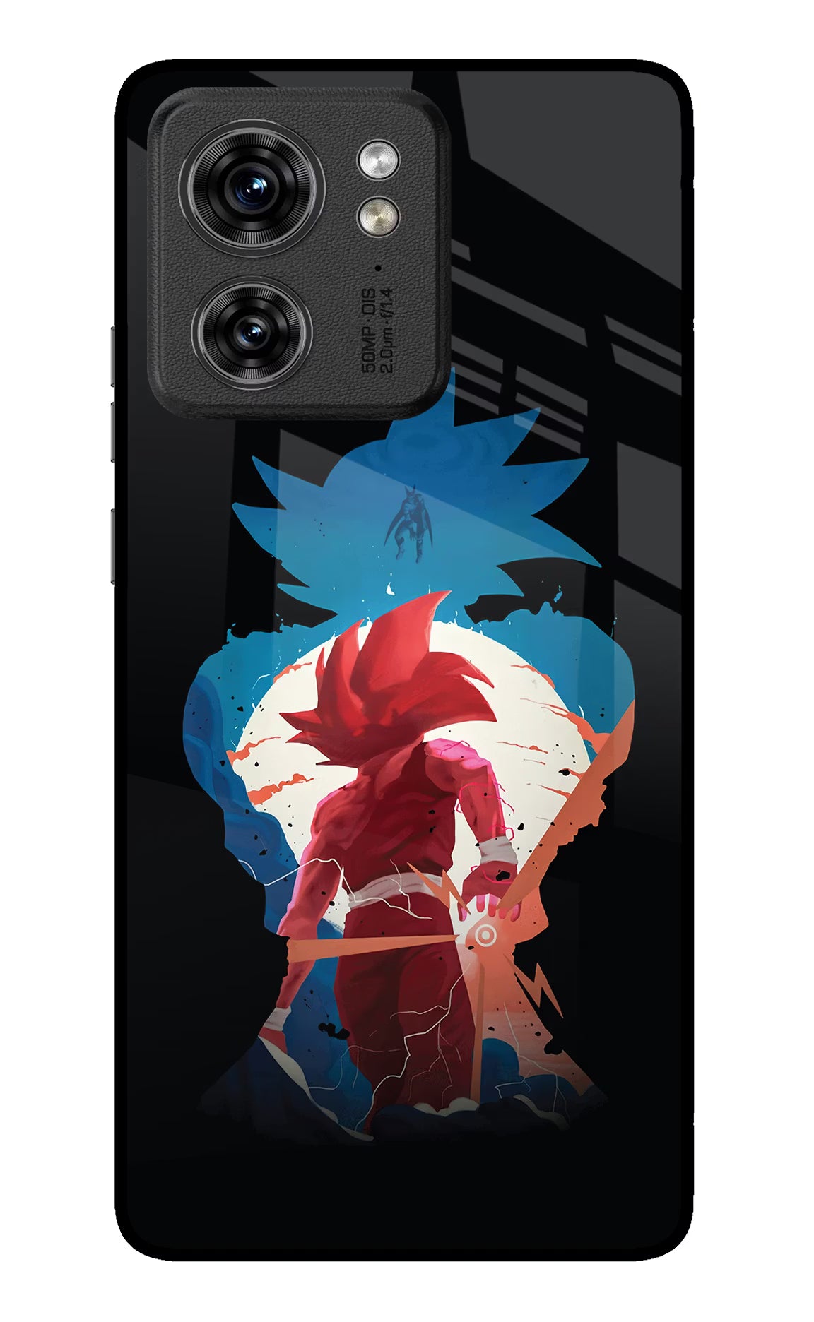 Goku Moto Edge 40 Glass Case Back Cover by Casekaro