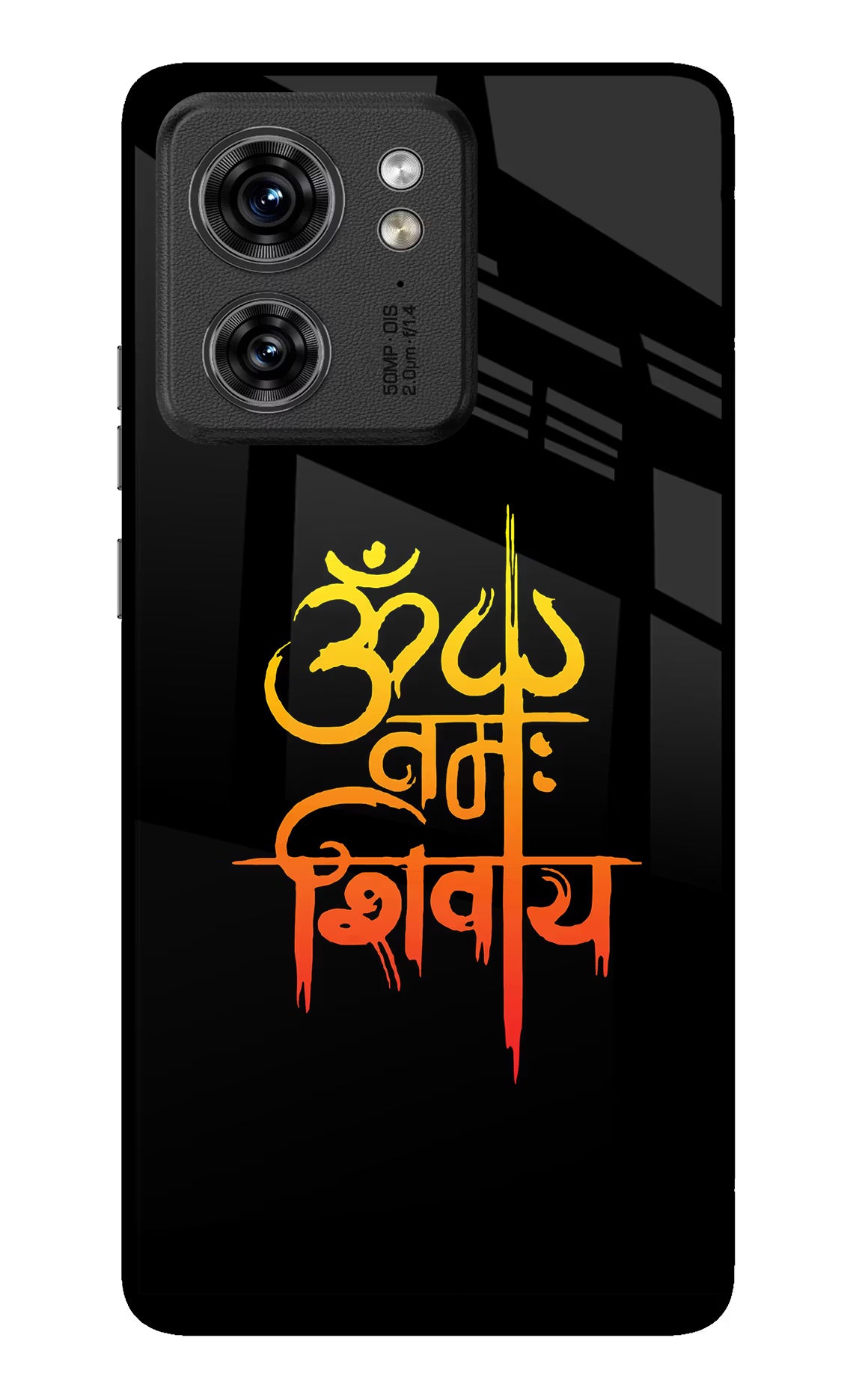Om Namah Shivay Moto Edge 40 Glass Case - Om Namah Shivay Moto Edge 40 Glass Case Om Namah Shivay Moto Edge 40 Glass Case