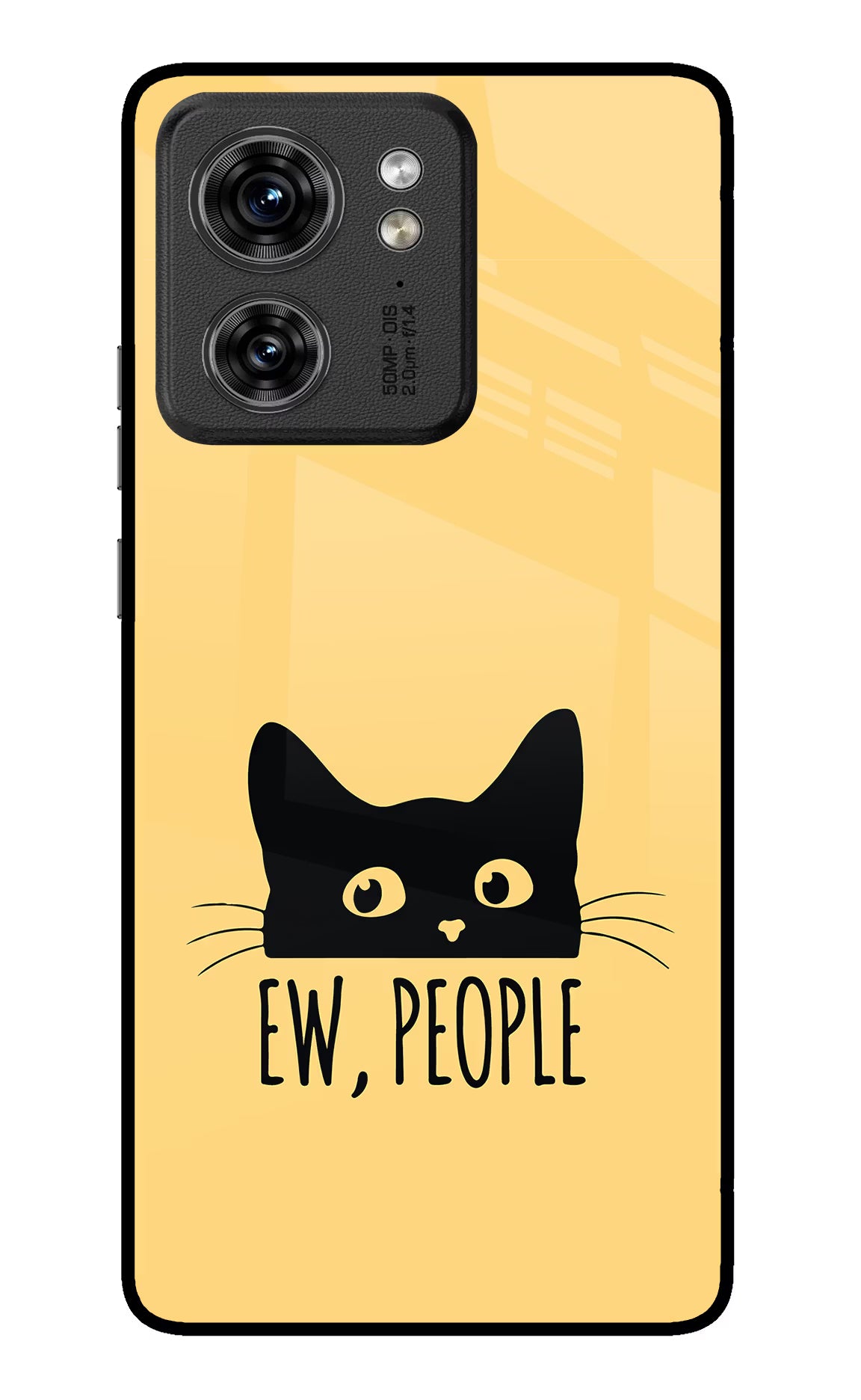 Ew People Catitude Moto Edge 40 Back Cover - Ew People Catitude Moto Edge 40 Glass Case Back Cover by Casekaro Ew People Catitude Moto Edge 40 Glass Case Back Cover by Casekaro