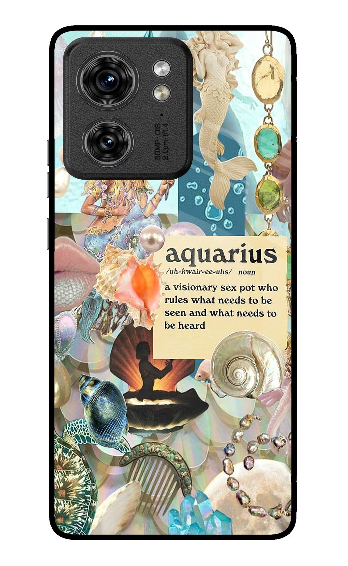 Aquarius Zodiac Moto Edge 40 Glass Case - Aquarius Zodiac Moto Edge 40 Glass Case Aquarius Zodiac Moto Edge 40 Glass Case
