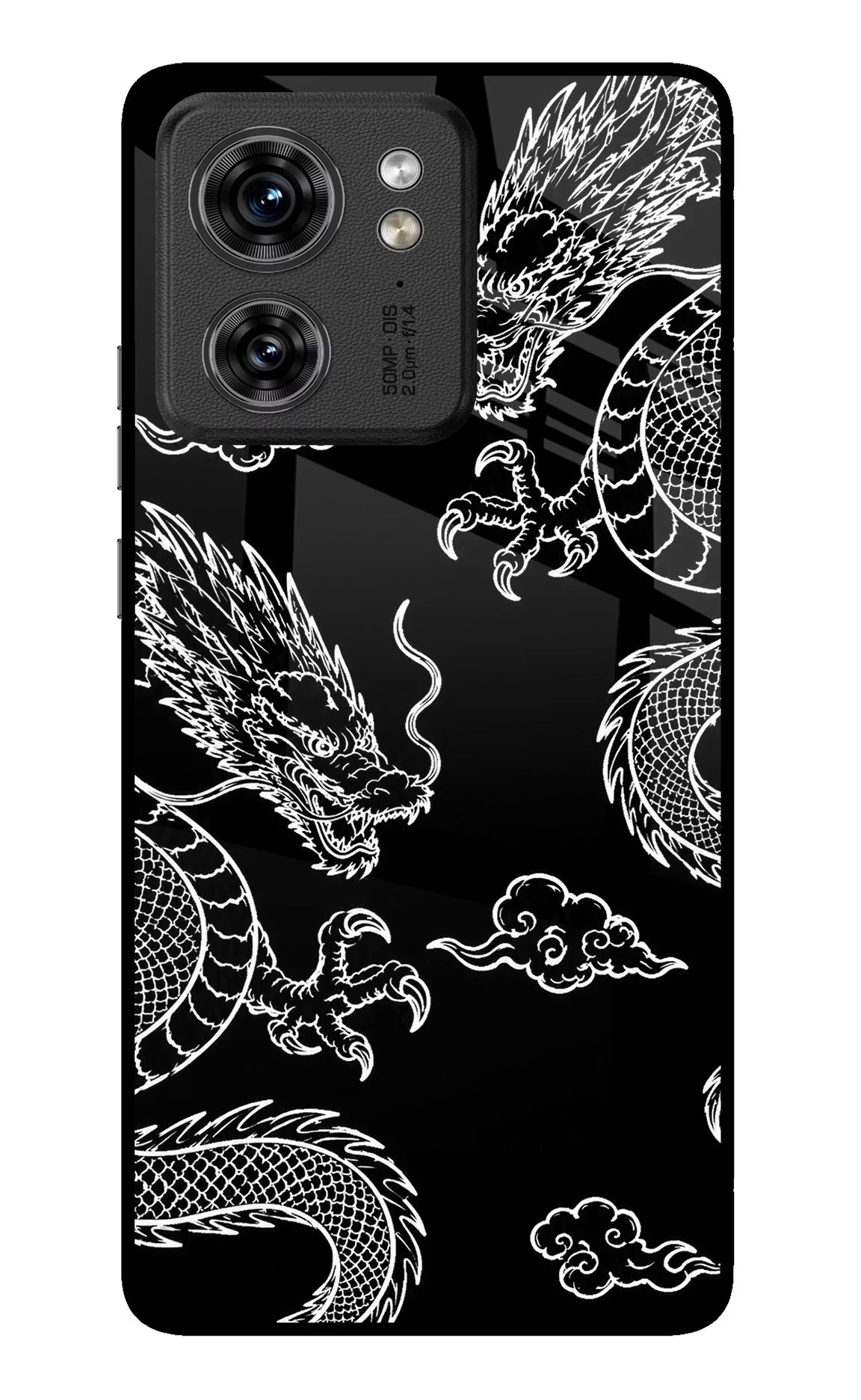 Twin Dragons Moto Edge 40 Glass Case - Twin Dragons Moto Edge 40 Glass Case Twin Dragons Moto Edge 40 Glass Case