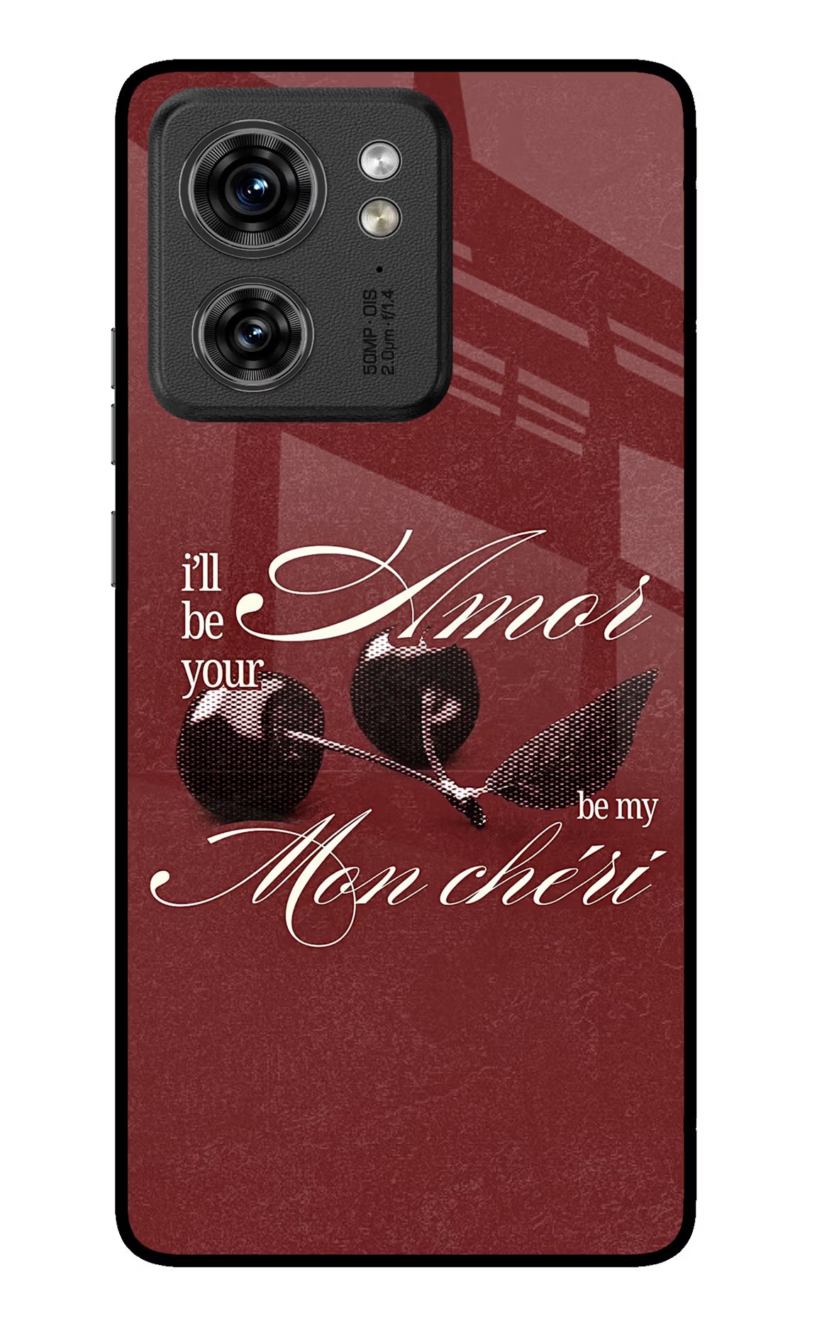 Velvet Cherry Moto Edge 40 Glass Case - Velvet Cherry Moto Edge 40 Glass Case Velvet Cherry Moto Edge 40 Glass Case