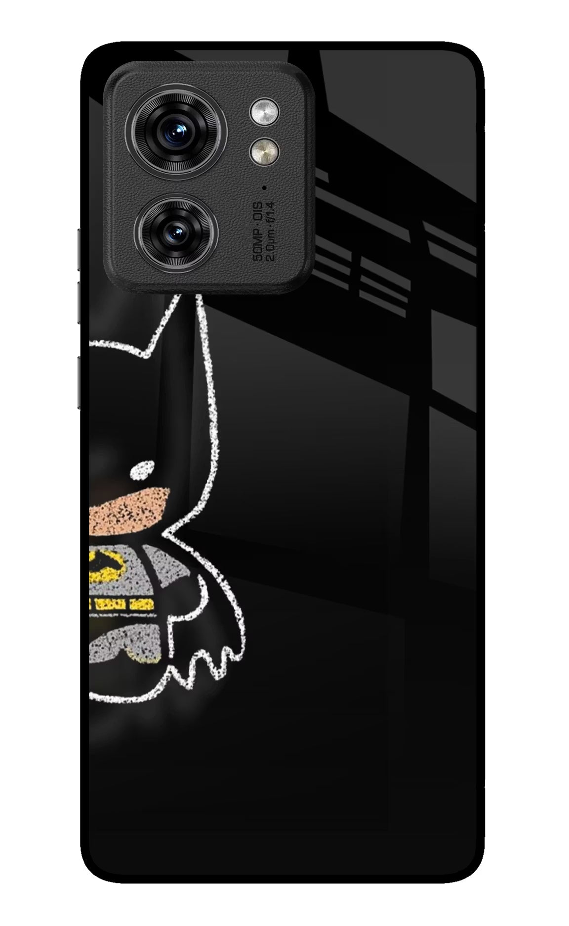 Bat Kitty Moto Edge 40 Back Cover - Bat Kitty Moto Edge 40 Glass Case Back Cover by Casekaro Bat Kitty Moto Edge 40 Glass Case Back Cover by Casekaro