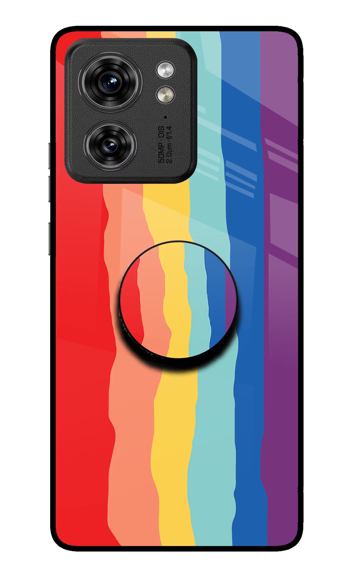 Rainbow Moto Edge 40 Pop Case by Casekaro