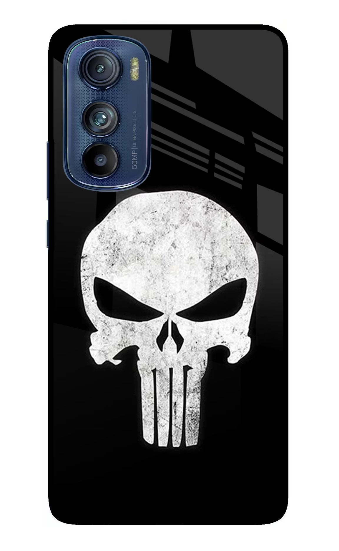 Punisher Skull Moto Edge 30 Glass Case - Punisher Skull Moto Edge 30 Glass Case Punisher Skull Moto Edge 30 Glass Case
