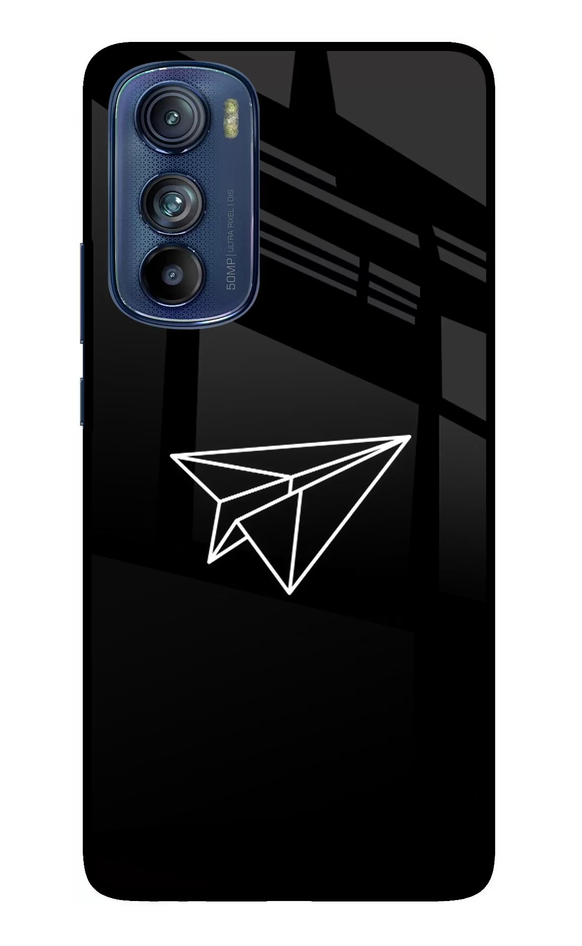Paper Plane White Moto Edge 30 Glass Case - Paper Plane White Moto Edge 30 Glass Case Paper Plane White Moto Edge 30 Glass Case