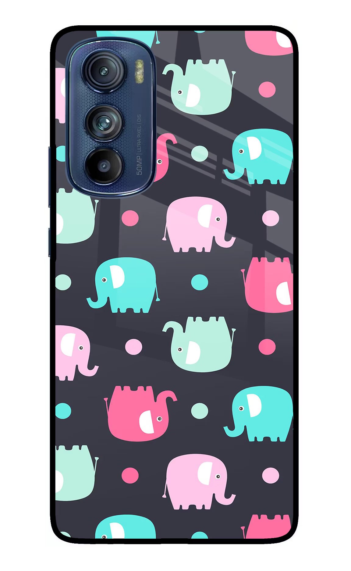 Elephants Moto Edge 30 Glass Case - Elephants Moto Edge 30 Glass Case Elephants Moto Edge 30 Glass Case