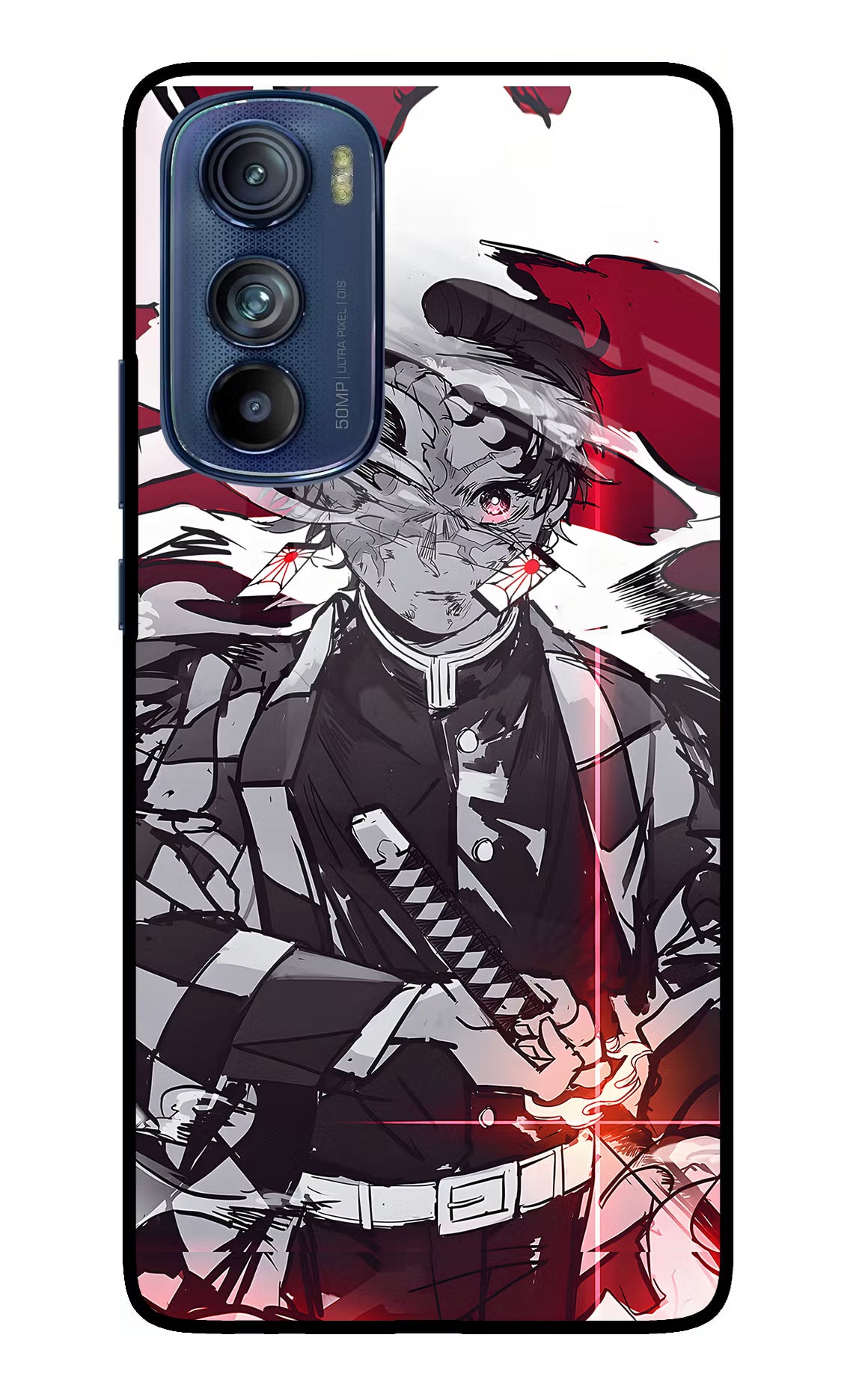 Demon Slayer Moto Edge 30 Glass Case - Demon Slayer Moto Edge 30 Glass Case Demon Slayer Moto Edge 30 Glass Case